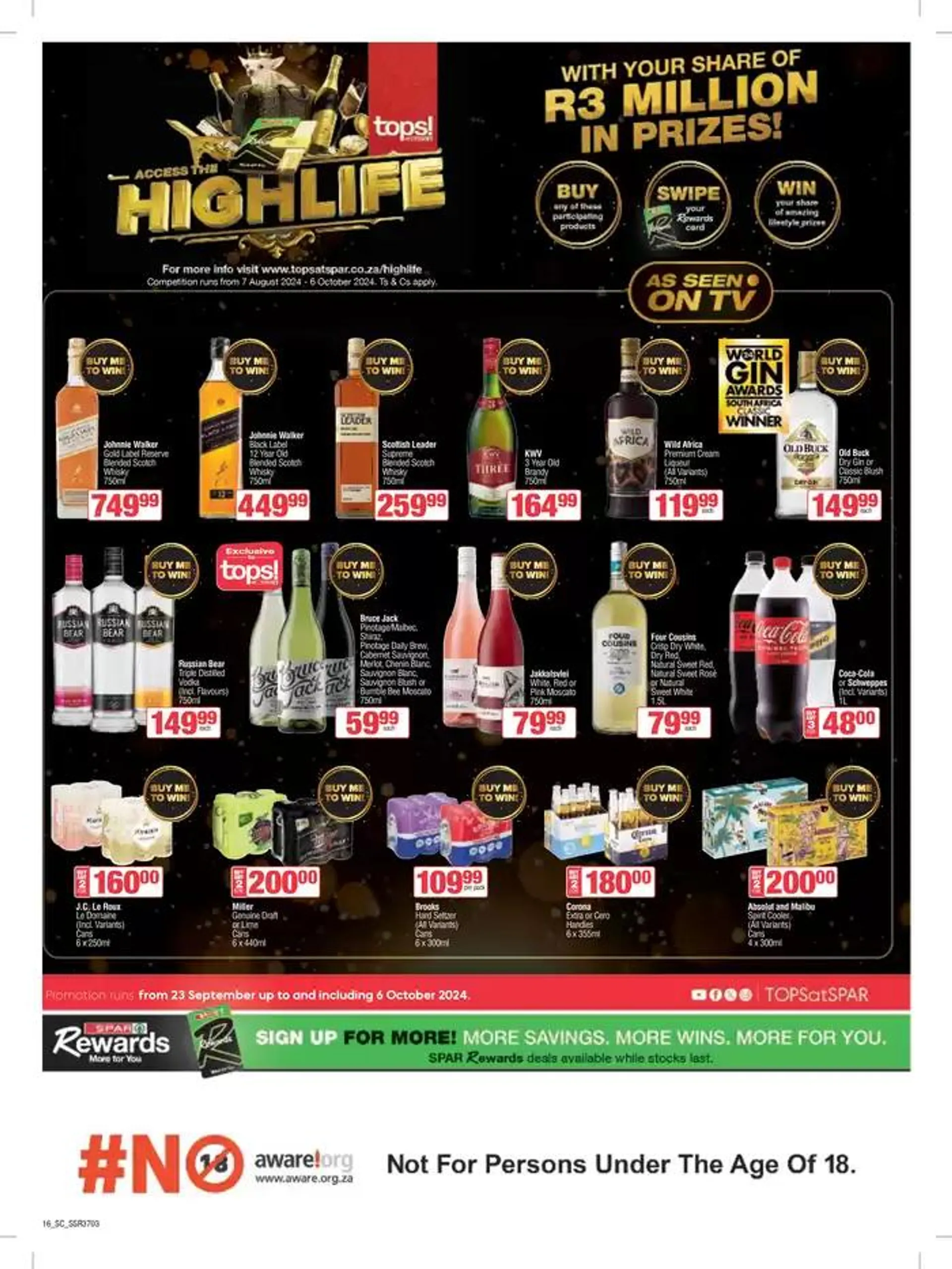 Specials Spar from 23 September to 6 October 2024 - Catalogue Page 16