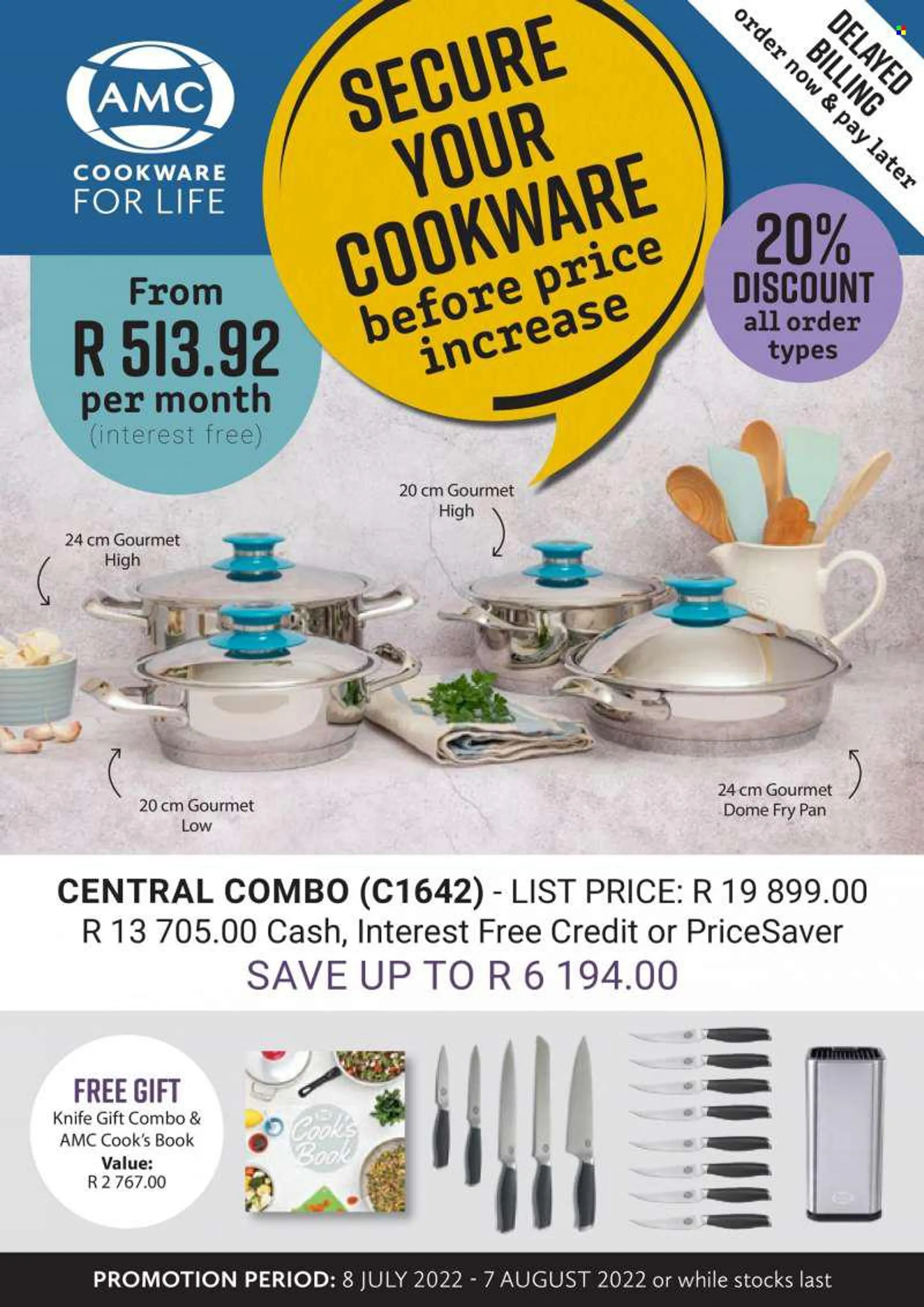 AMC Cookware catalogue  - 08/07/2022 - 07/08/2022 - Sales products - knife, cookware set, pan. Page 3.