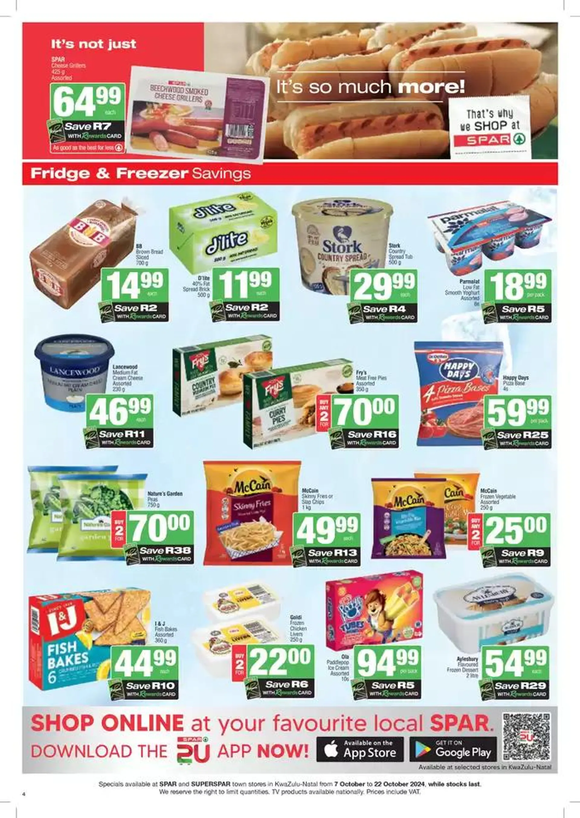 Specials Spar from 7 October to 22 October 2024 - Catalogue Page 4