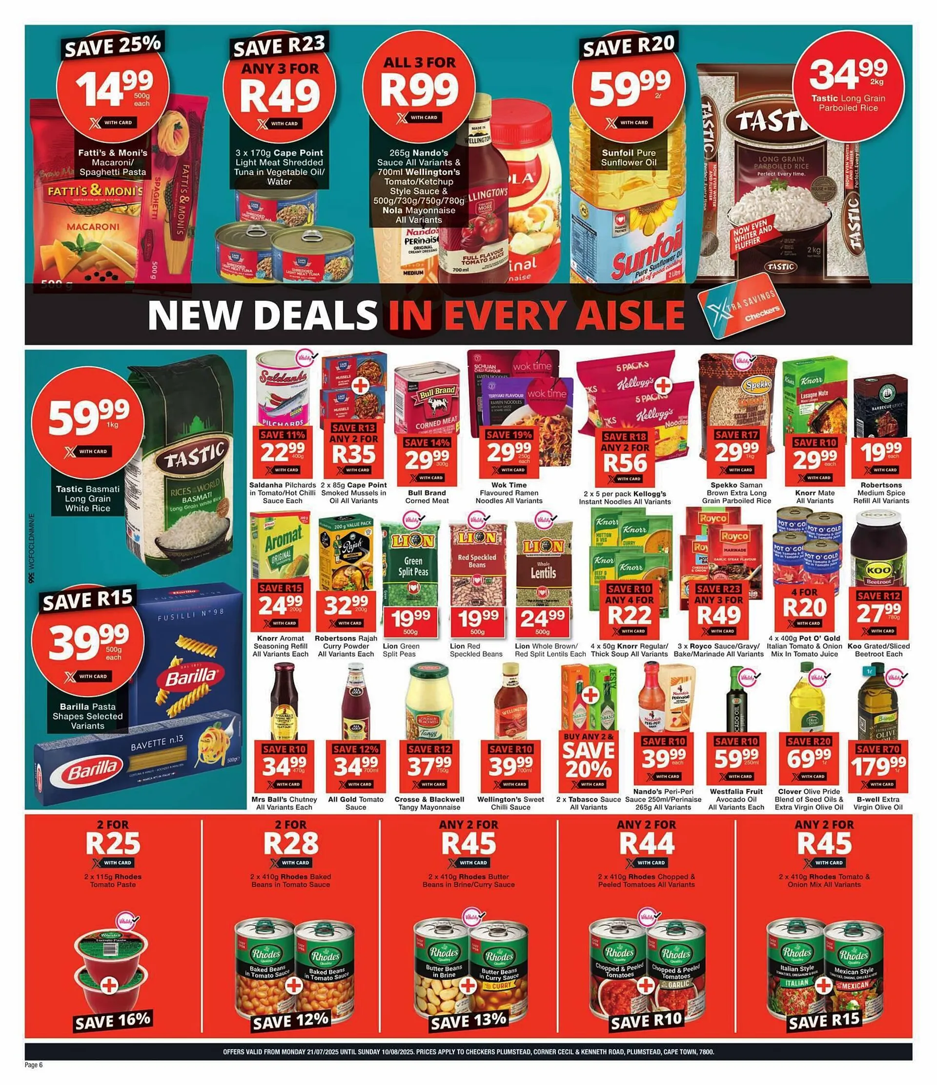 Checkers catalogue from 21 July to 10 August 2025 - Catalogue Page 1