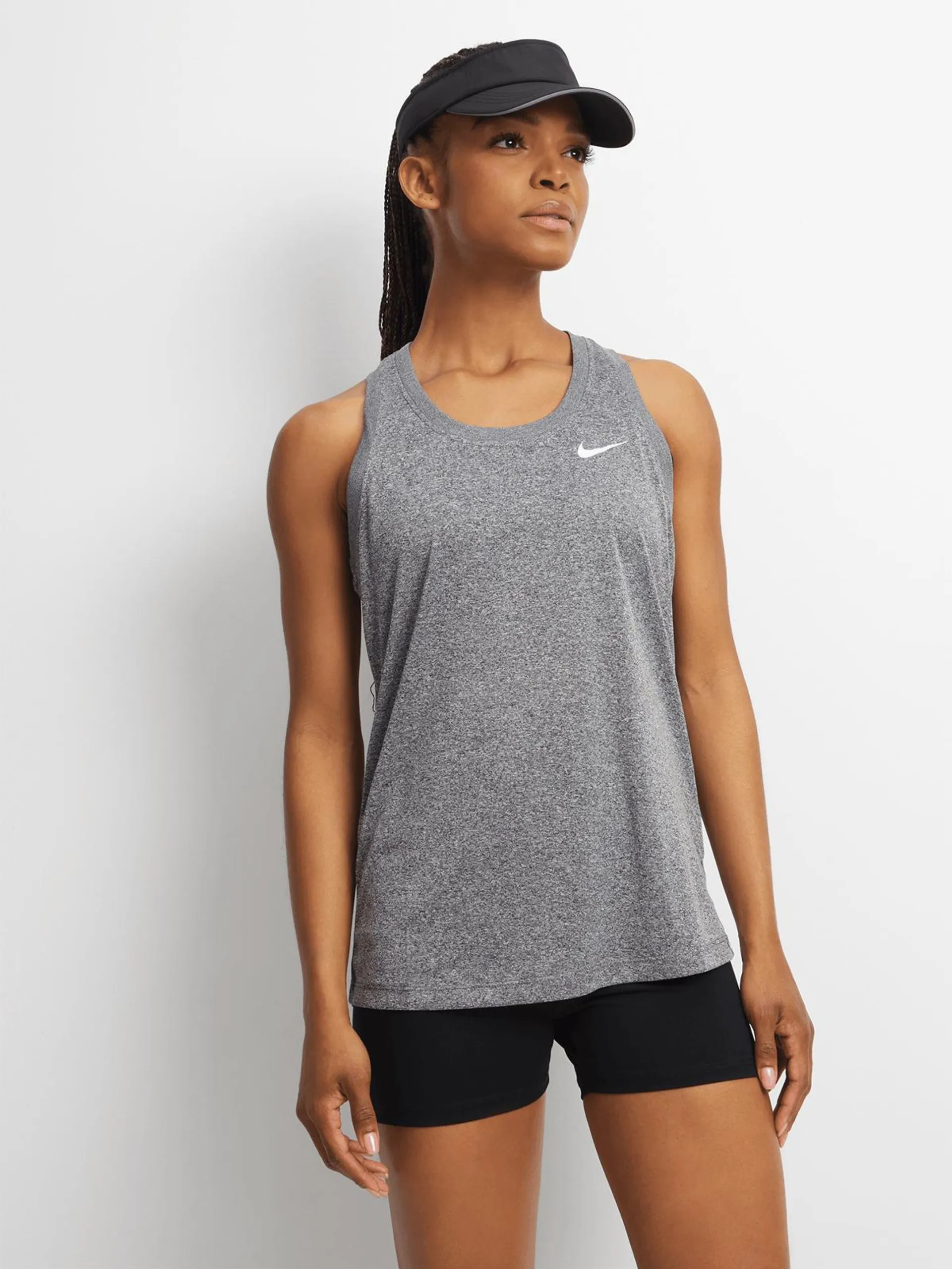 Womens Nike Dri-Fit Grey Racerback Tank Top