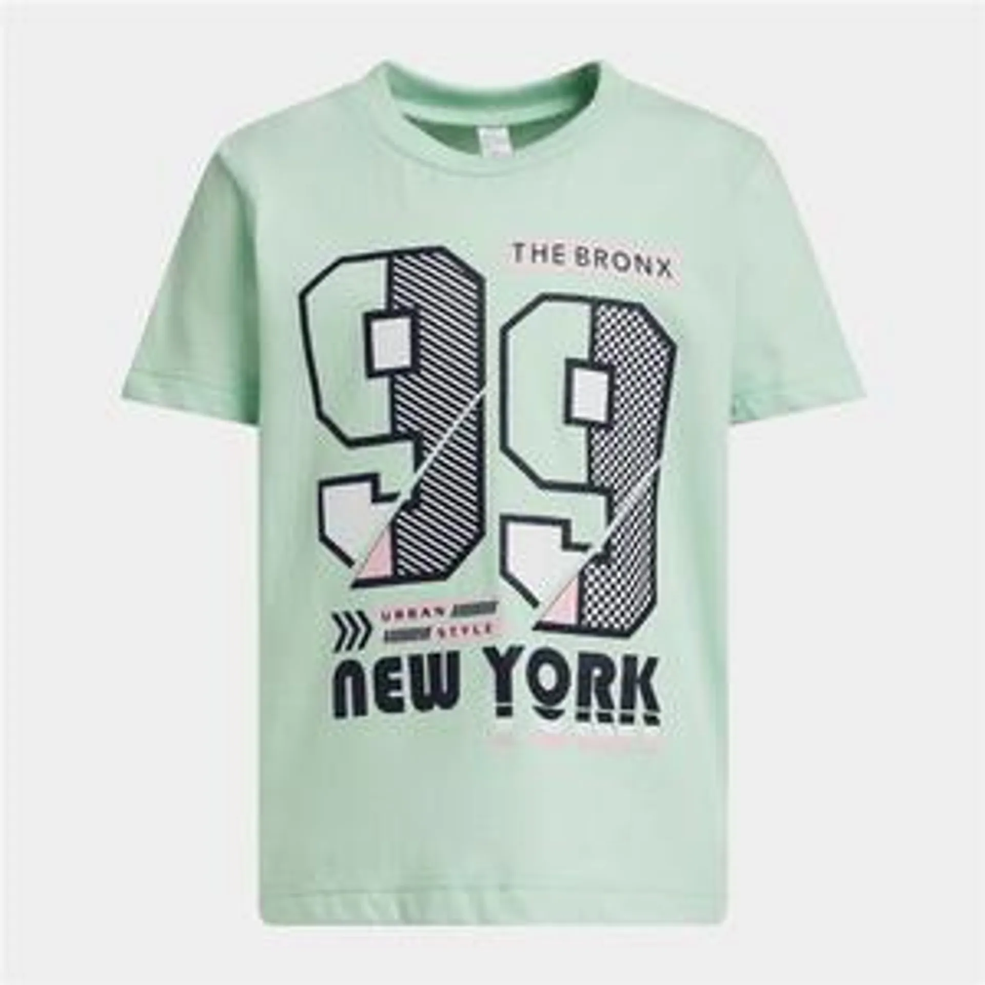 Younger Boy's Mint Graphic Print T-Shirt