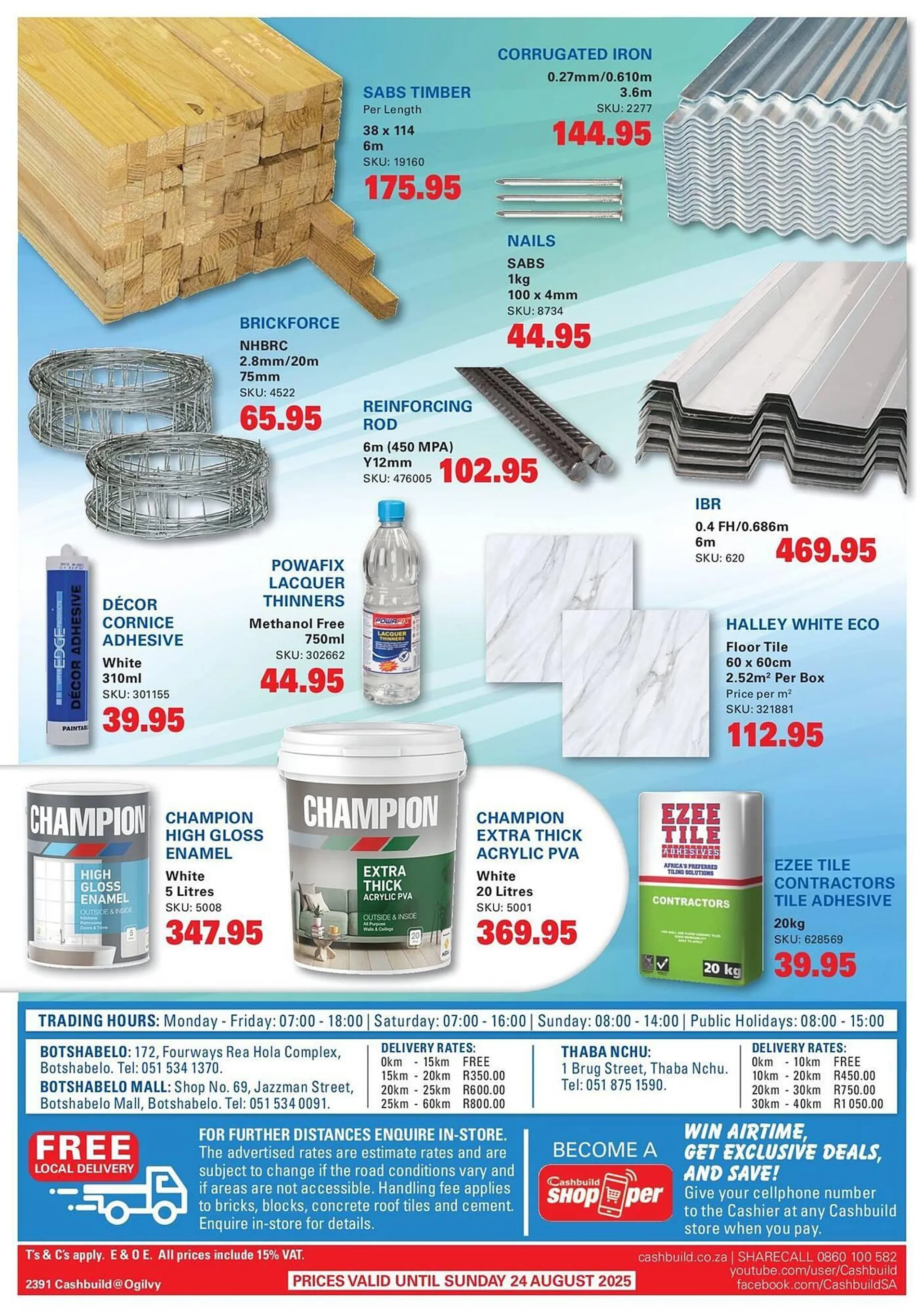 Cashbuild catalogue from 22 July to 24 August 2025 - Catalogue Page 1