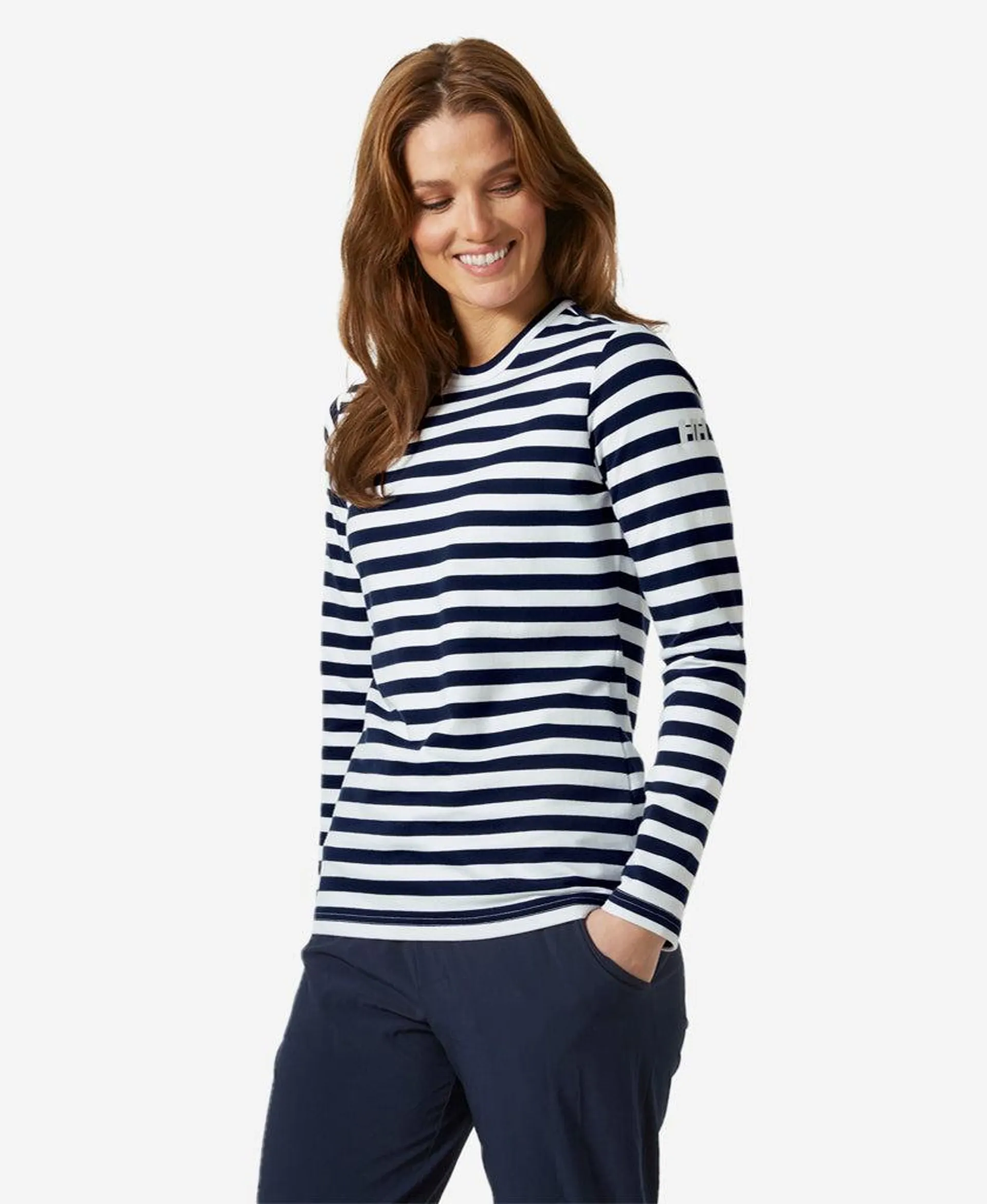 W ARCTIC OCEAN LONG SLEEVE, Navy Stripe