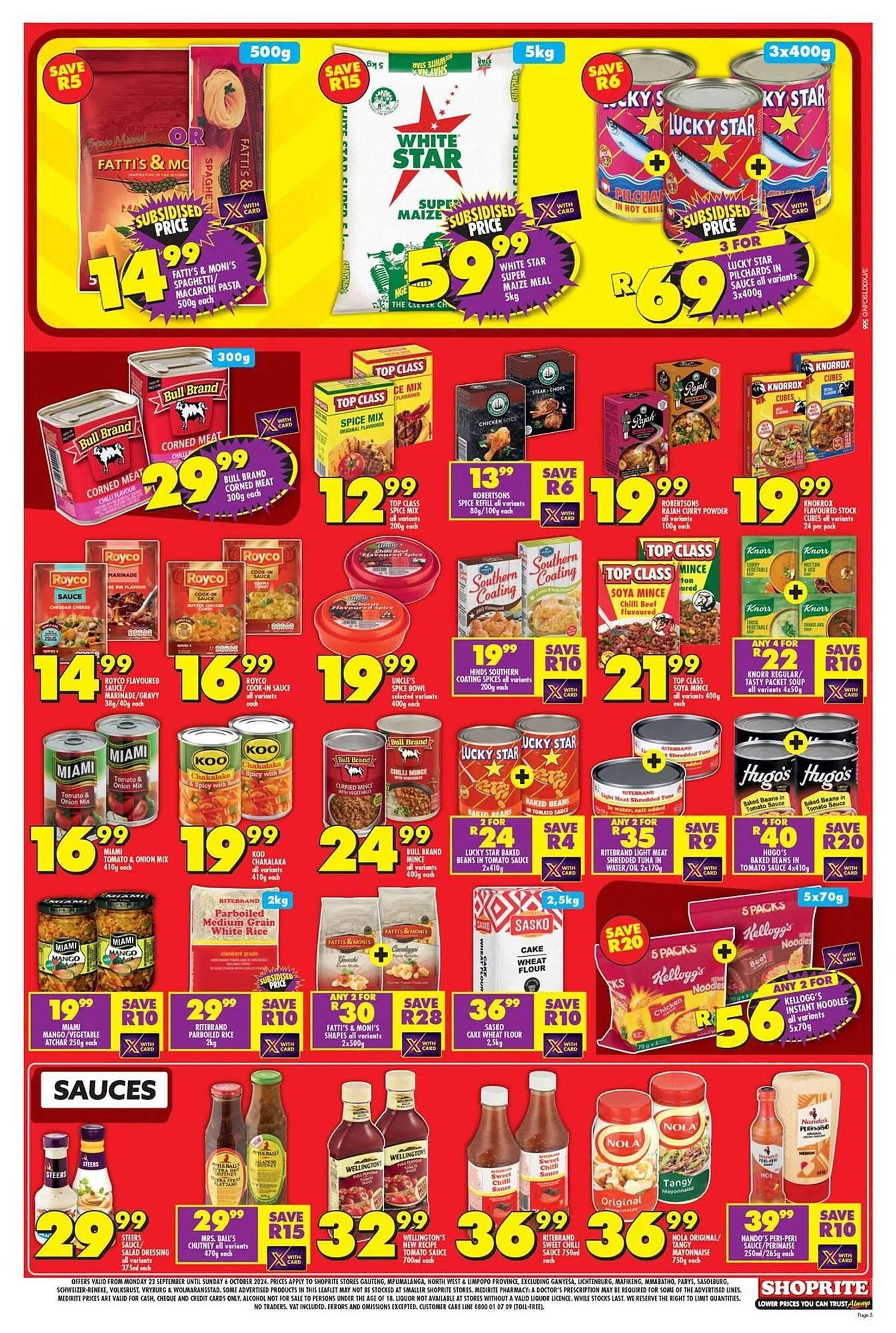 Shoprite catalogue from 24 September to 6 October 2024 - Catalogue Page 5