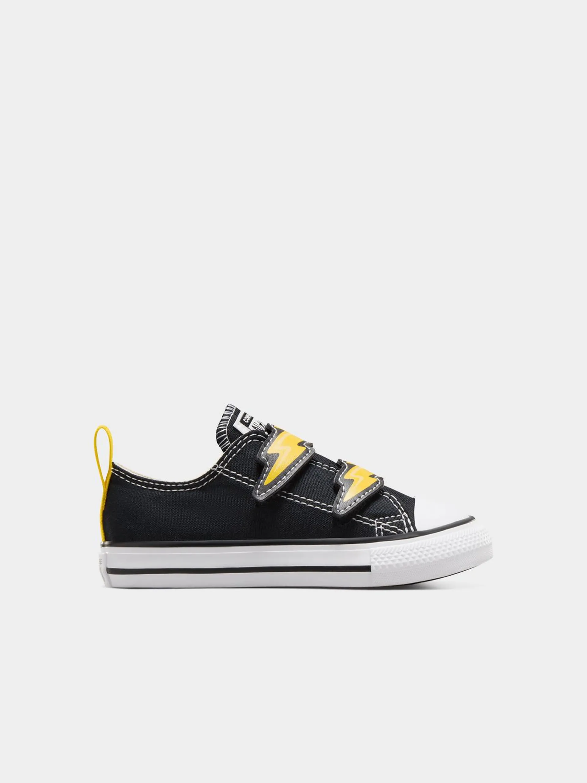 Junior Infant Converse Chuck Taylor All Star Electric Bolt Easy On Black/Yellow Sneakers