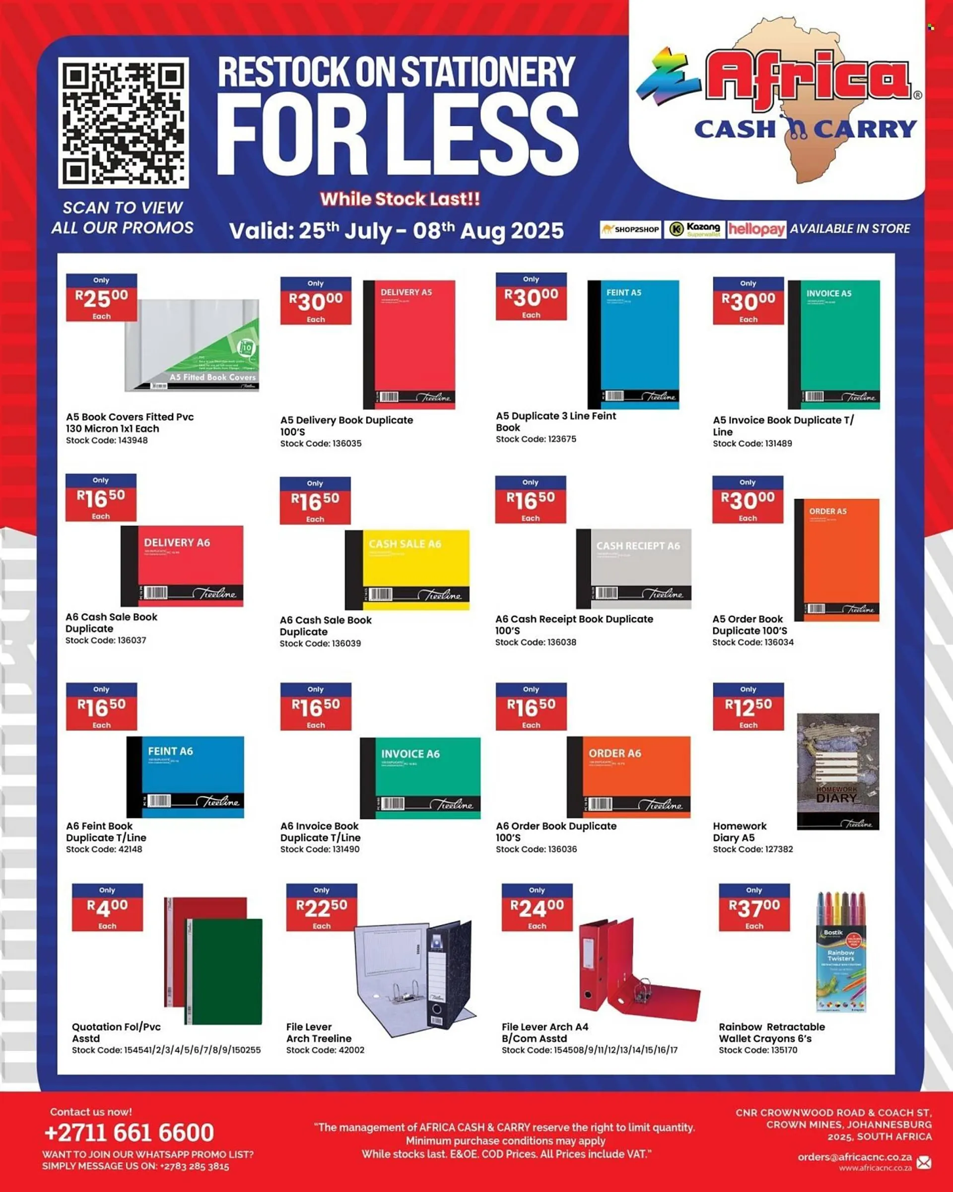 Africa Cash and Carry catalogue from 25 July to 8 August 2025 - Catalogue Page 1