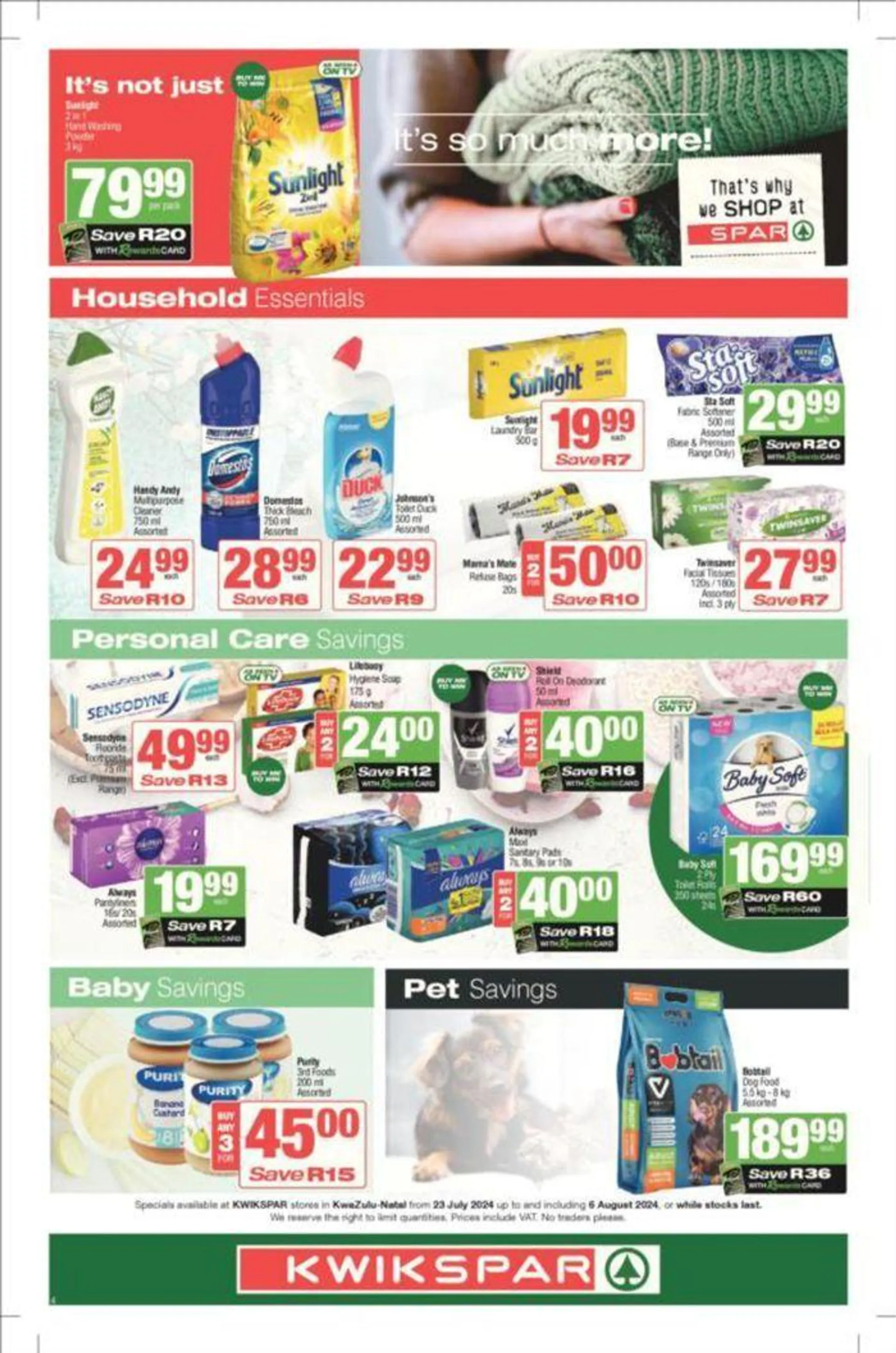 KwikSpar weekly specials from 25 July to 6 August 2024 - Catalogue Page 4