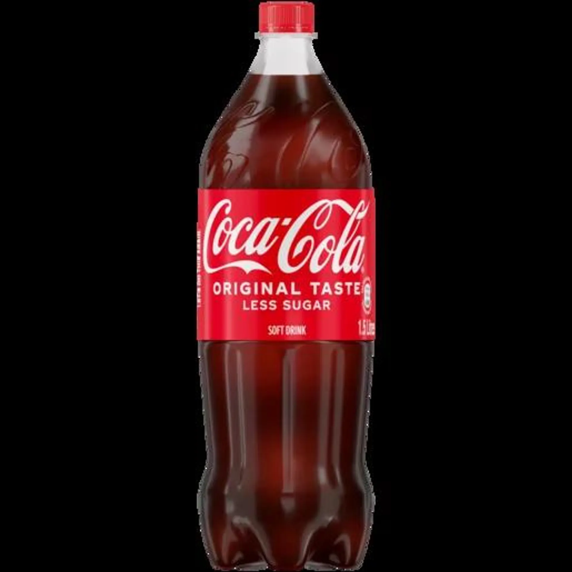 Coca-Cola Original Less Sugar Soft Drink Bottle 1.5L