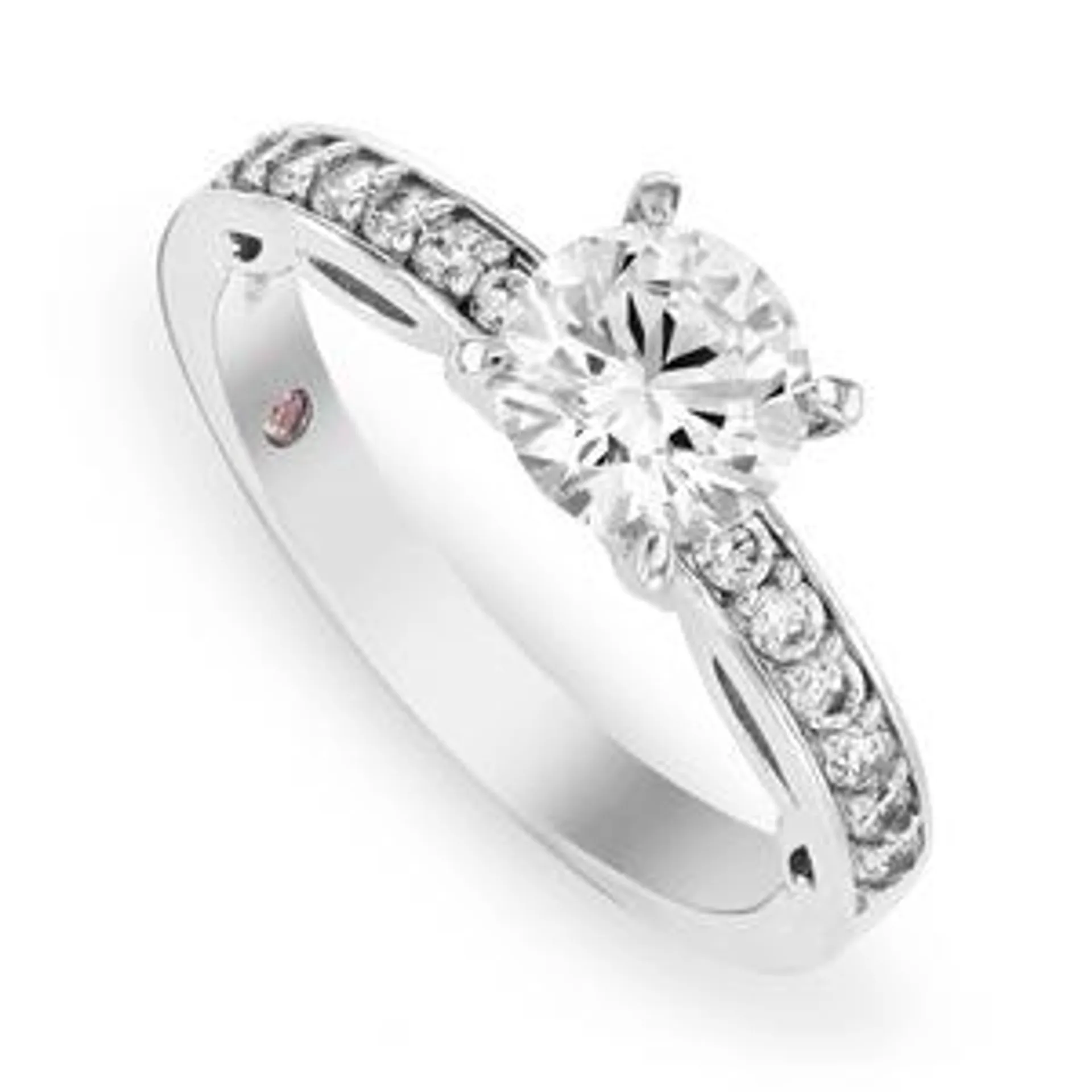 Cheté Sterling Silver with Platinum finish Diamondlite Cubic Zirconia Ring