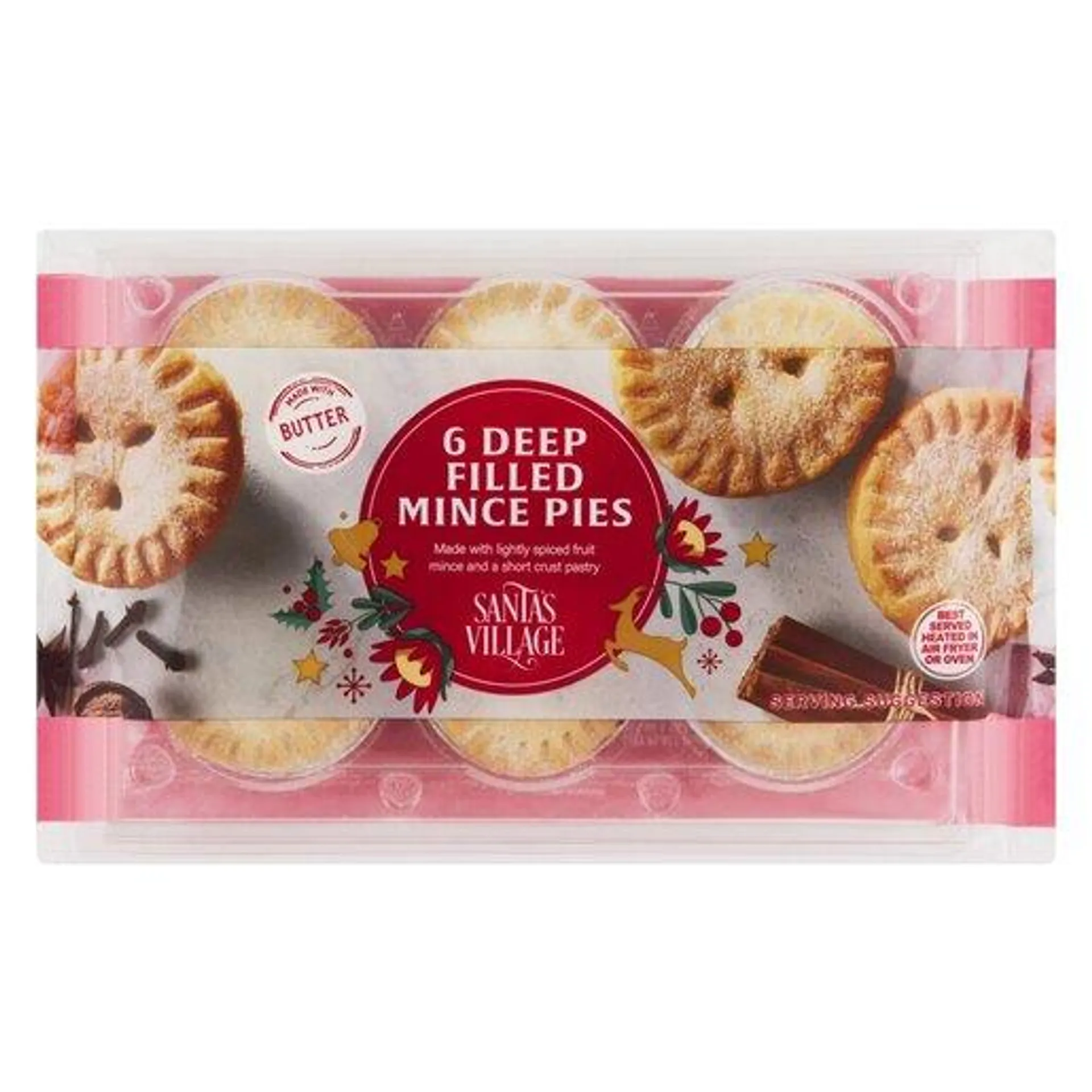 PnP Christmas Deep Filled Fruit Mince Pies 6 Pack