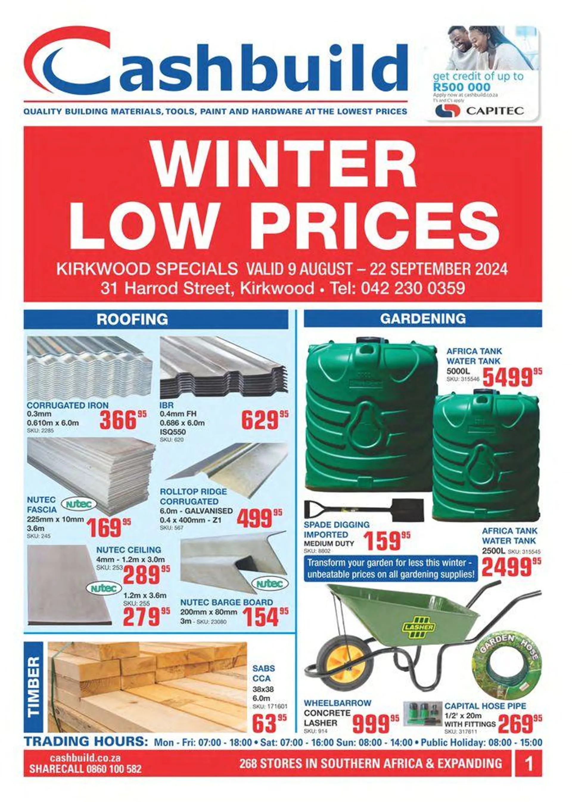 Winter Low prices. - 1