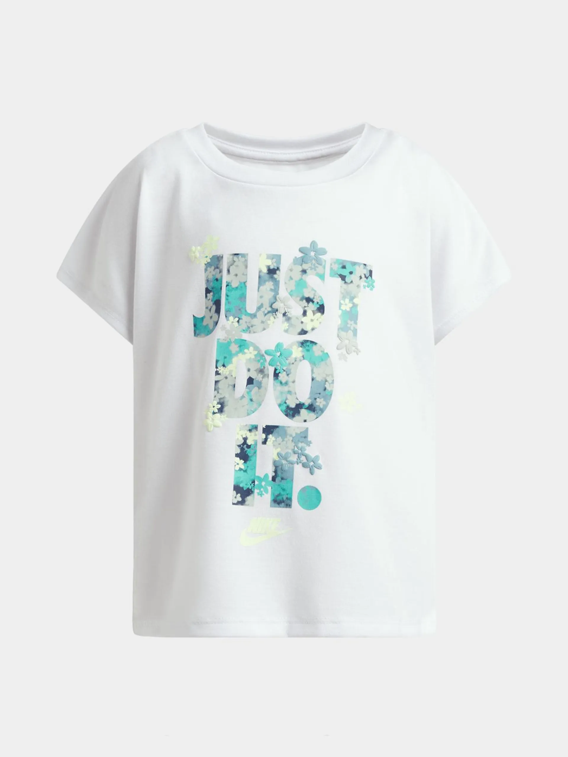 Nike Girls Kids Fresh Cut Flower Graphic White T-Shirt