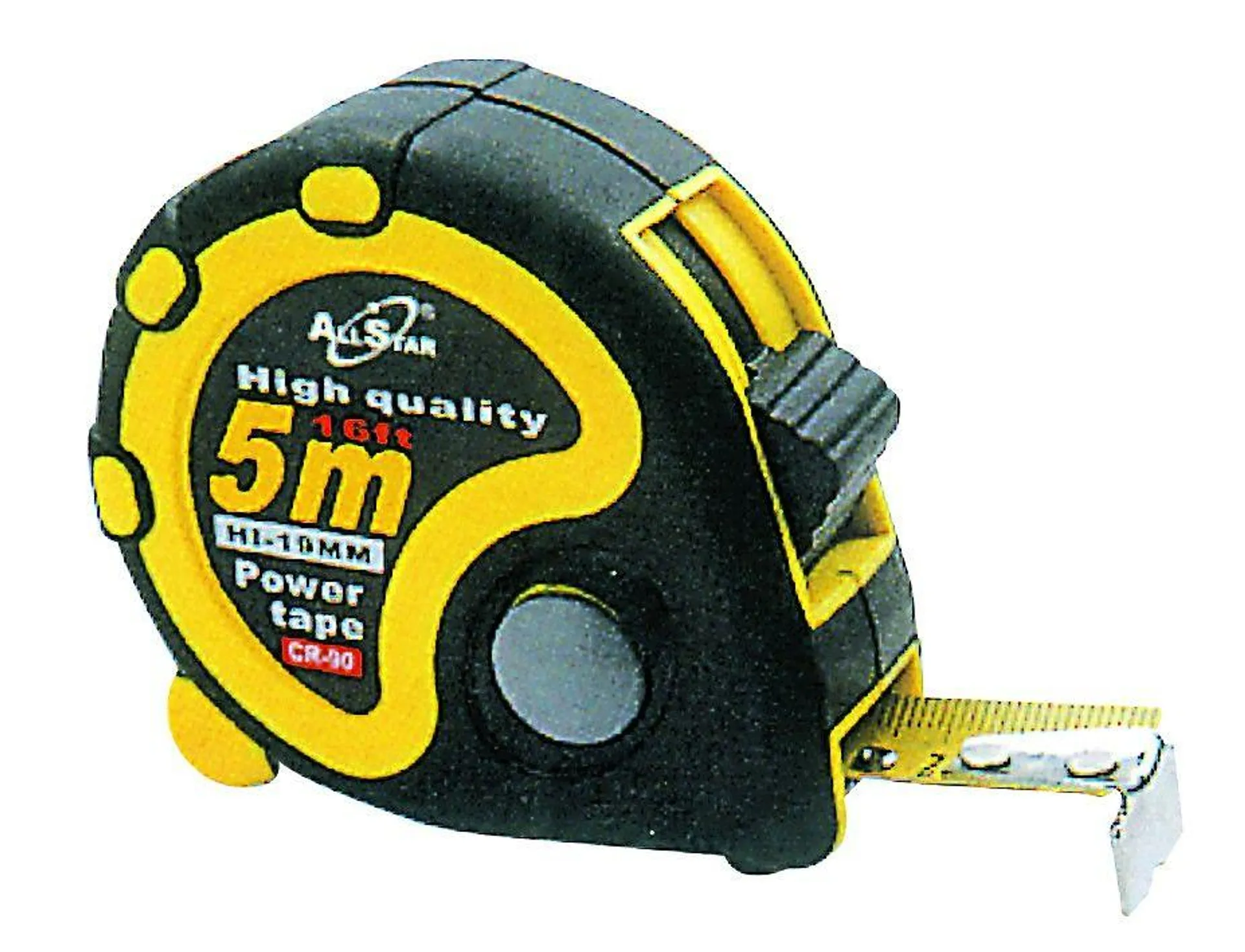 3Mx16mm Contractor Rubber Tape Measure. Double Stop