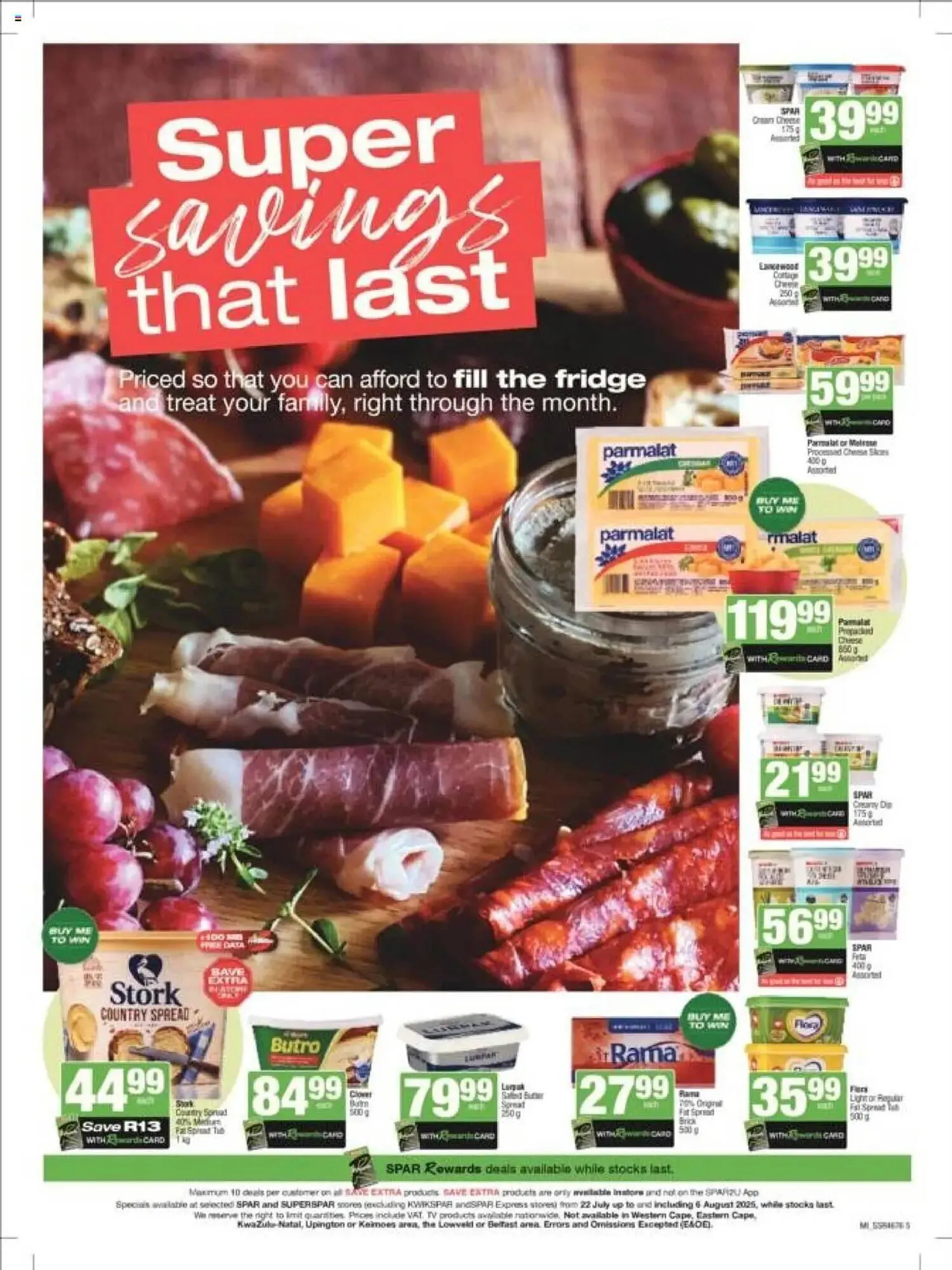 Spar catalogue from 22 July to 6 August 2025 - Catalogue Page 1