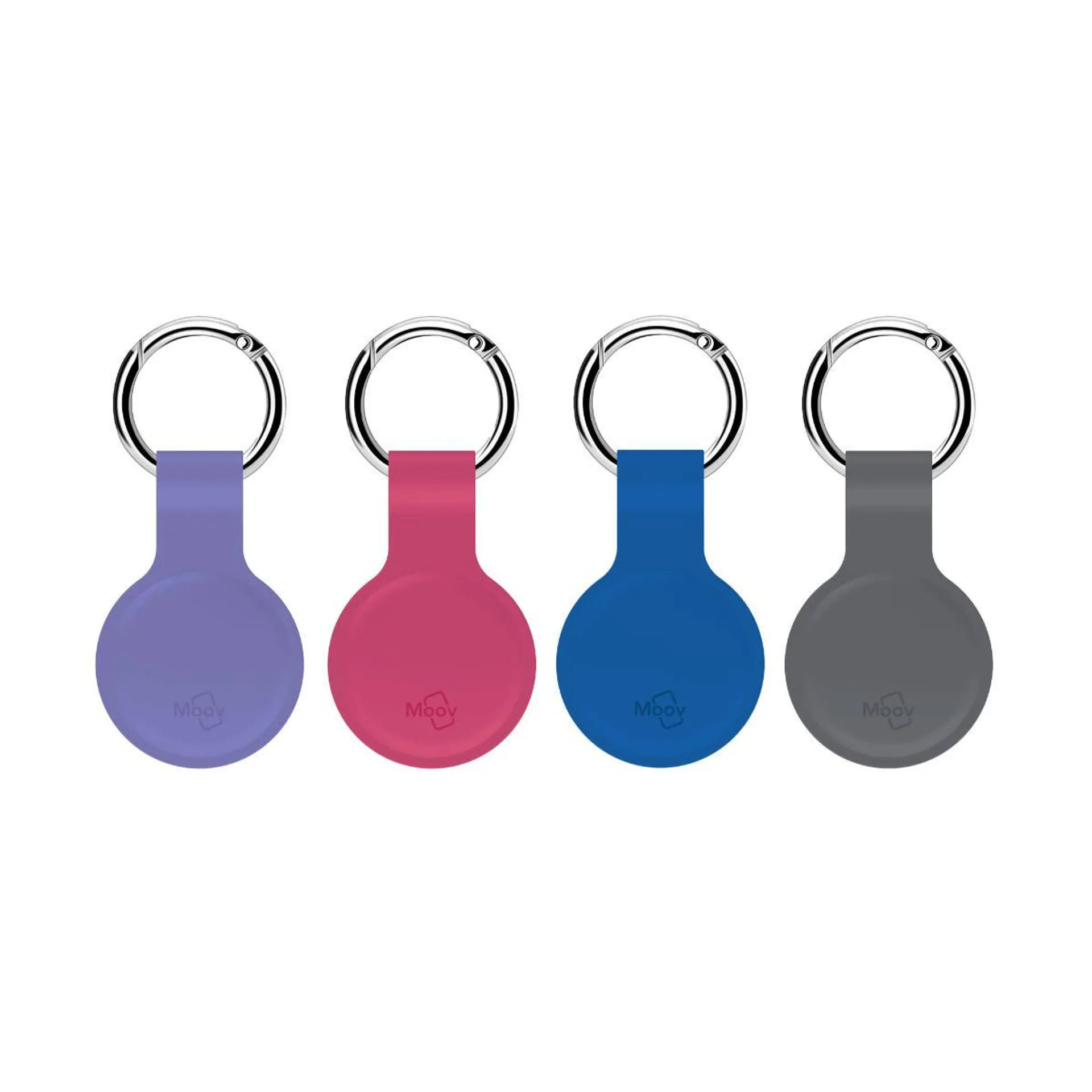 Moov Soft Touch AirTag Keyrings (4 Pack) - Summer Mix