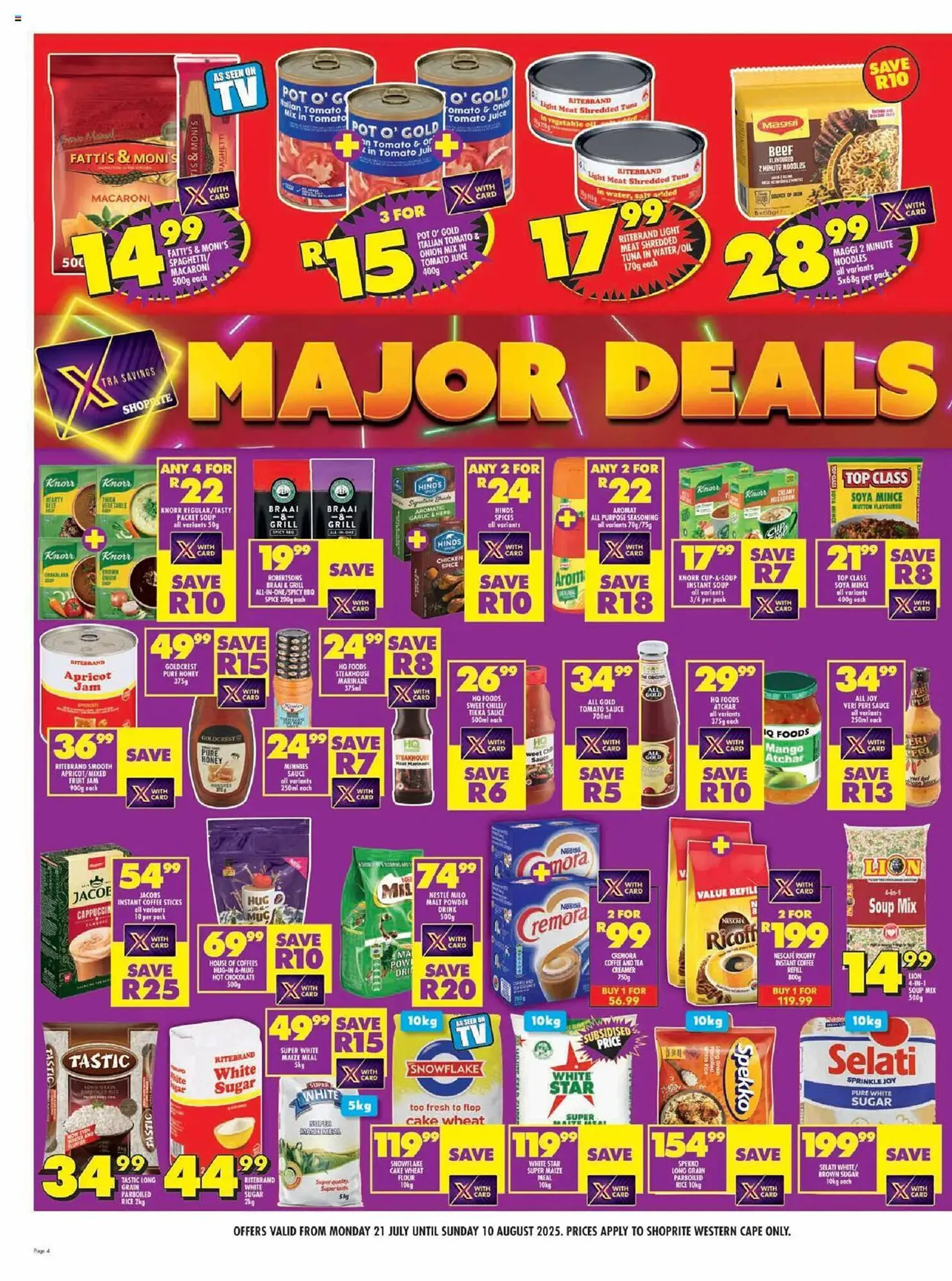 Shoprite catalogue from 21 July to 10 August 2025 - Catalogue Page 1