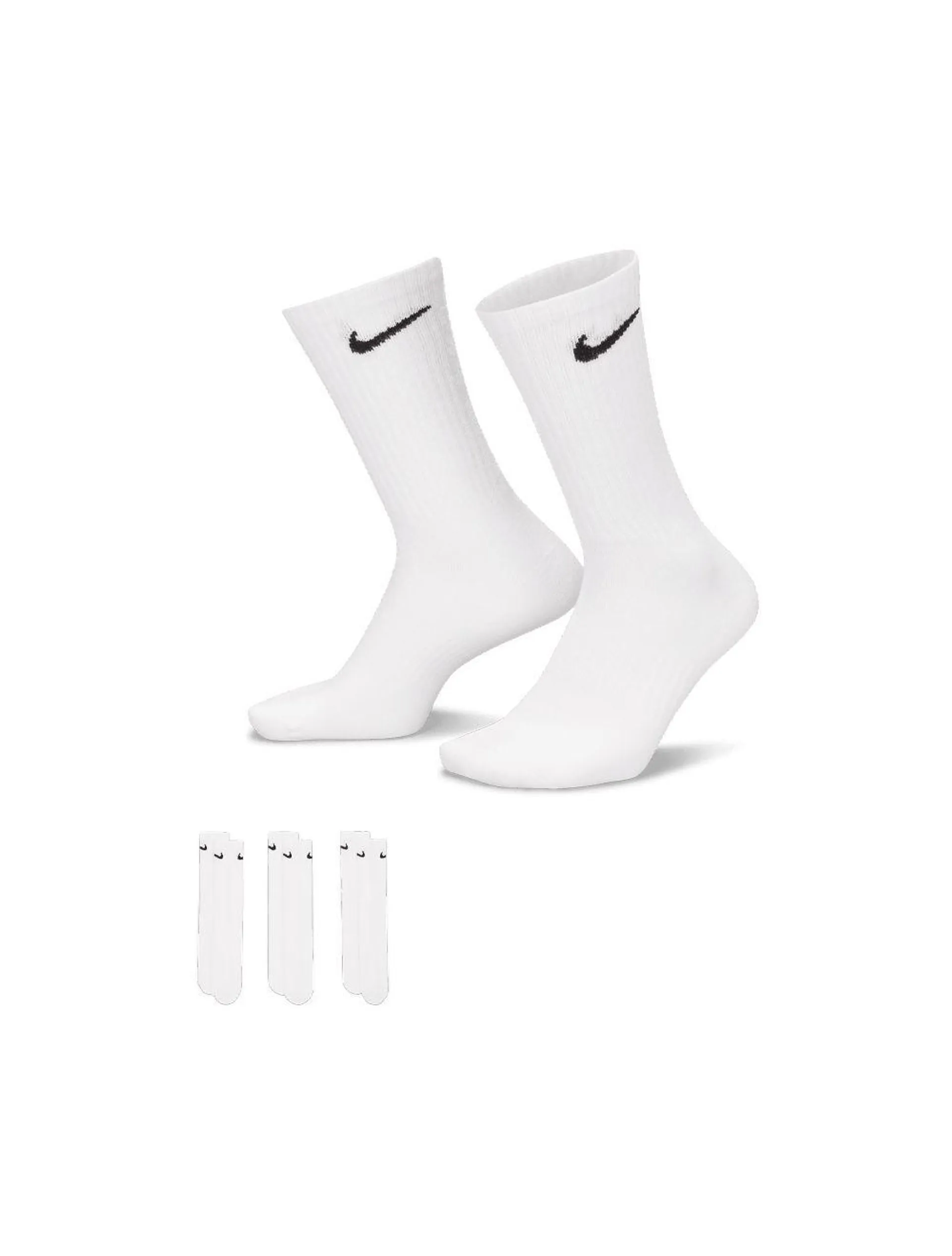 Nike Everyday Cush Crew Mens Socks 3 Pack White