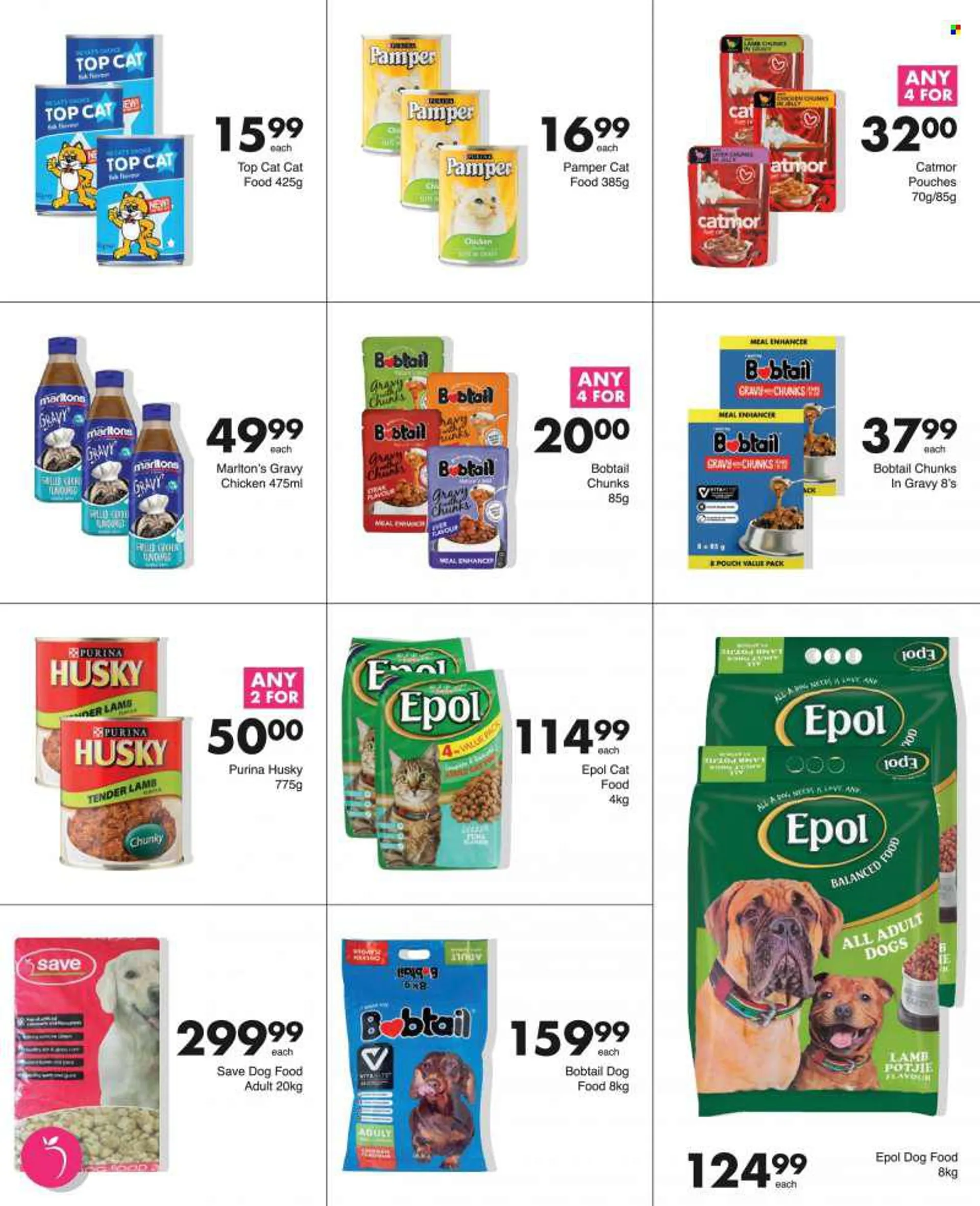 Save supermarket catalogue  - 11/08/2022 - 21/08/2022 - Sales products - fish, steak, animal food, cat food, dog food, Purina, Pamper. Page 35.