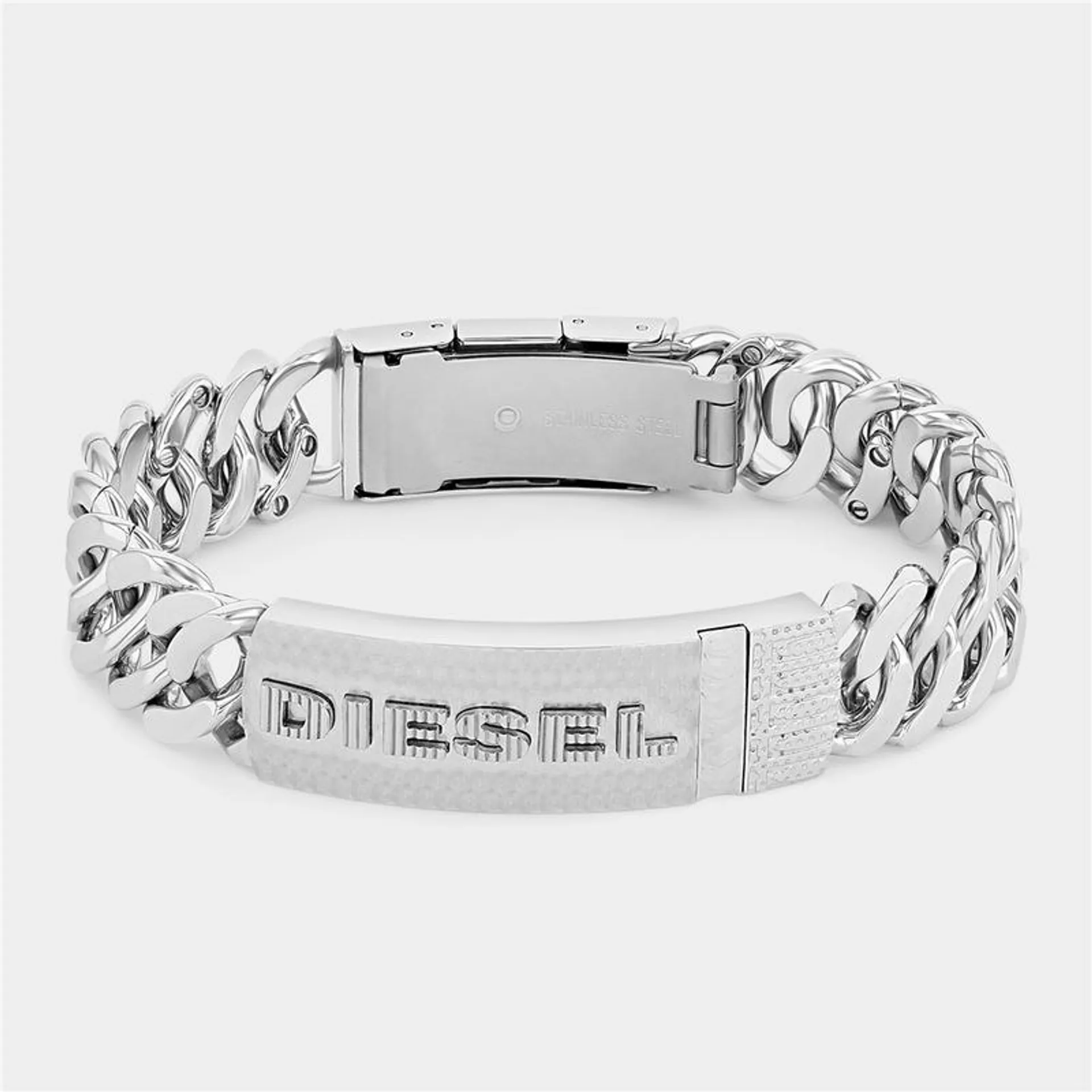 Diesel Engraved Logo Stainless Steel Bracelet