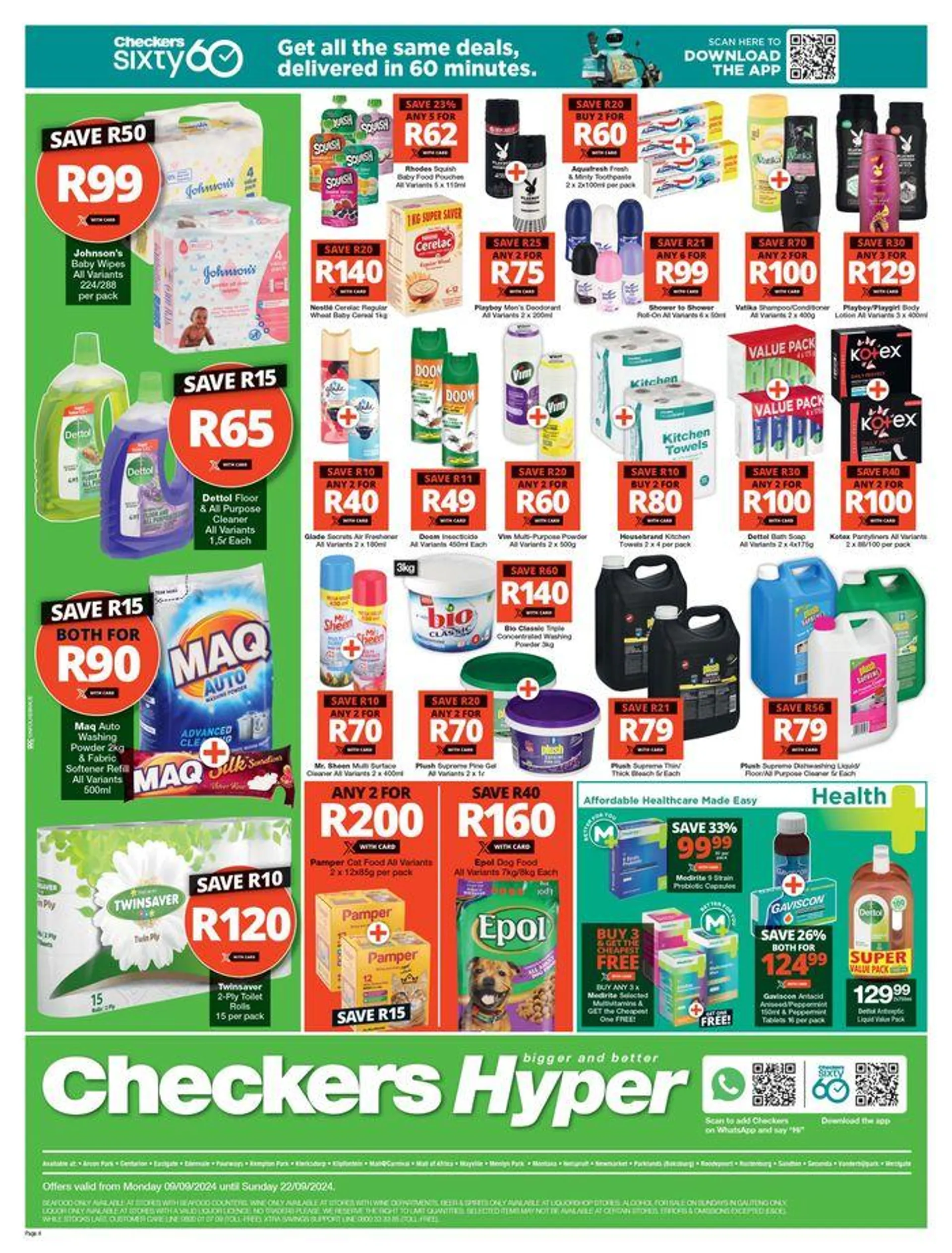 Checkers weekly specials from 9 September to 22 September 2024 - Catalogue Page 4