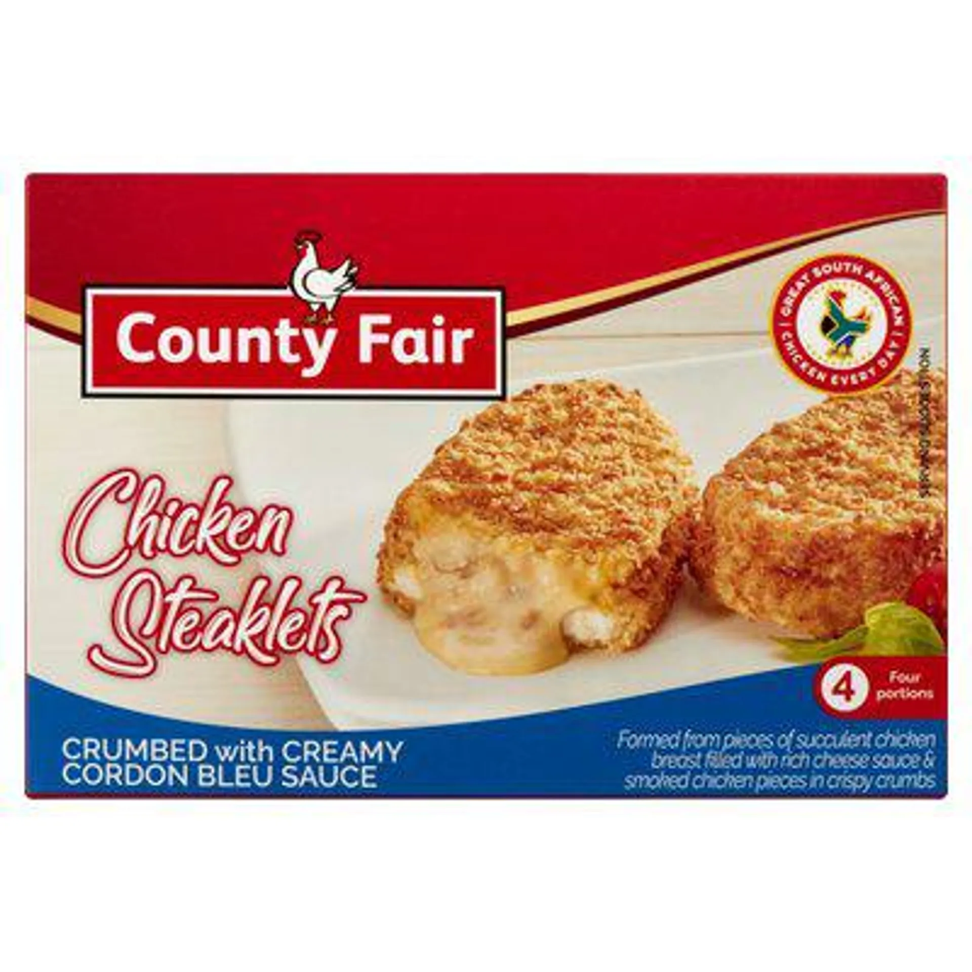 County Fair Chicken Steaklets Cordon Bleu 360g