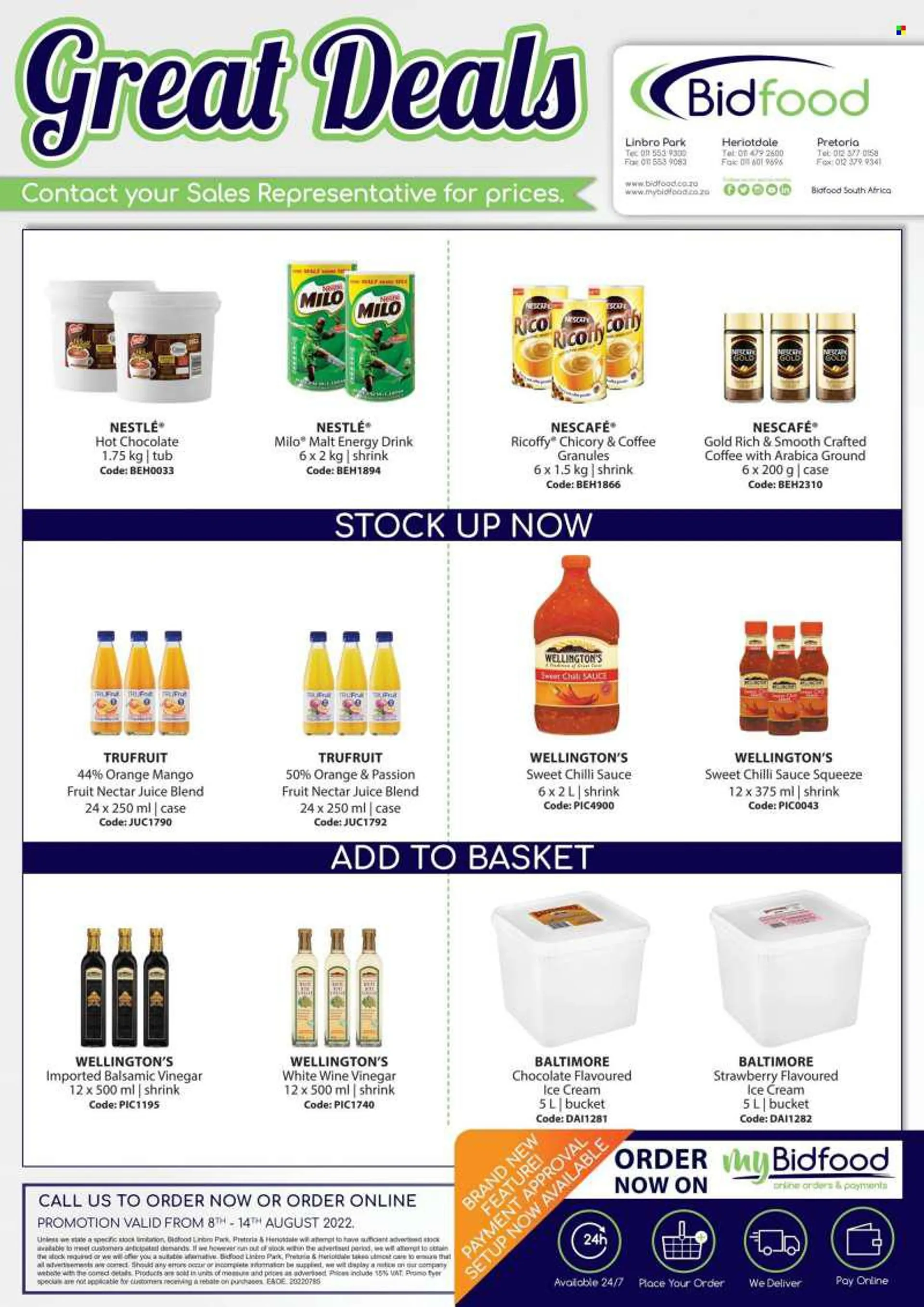 Bidfood Specials  - 08/08/2022 - 14/08/2022. Page 1.