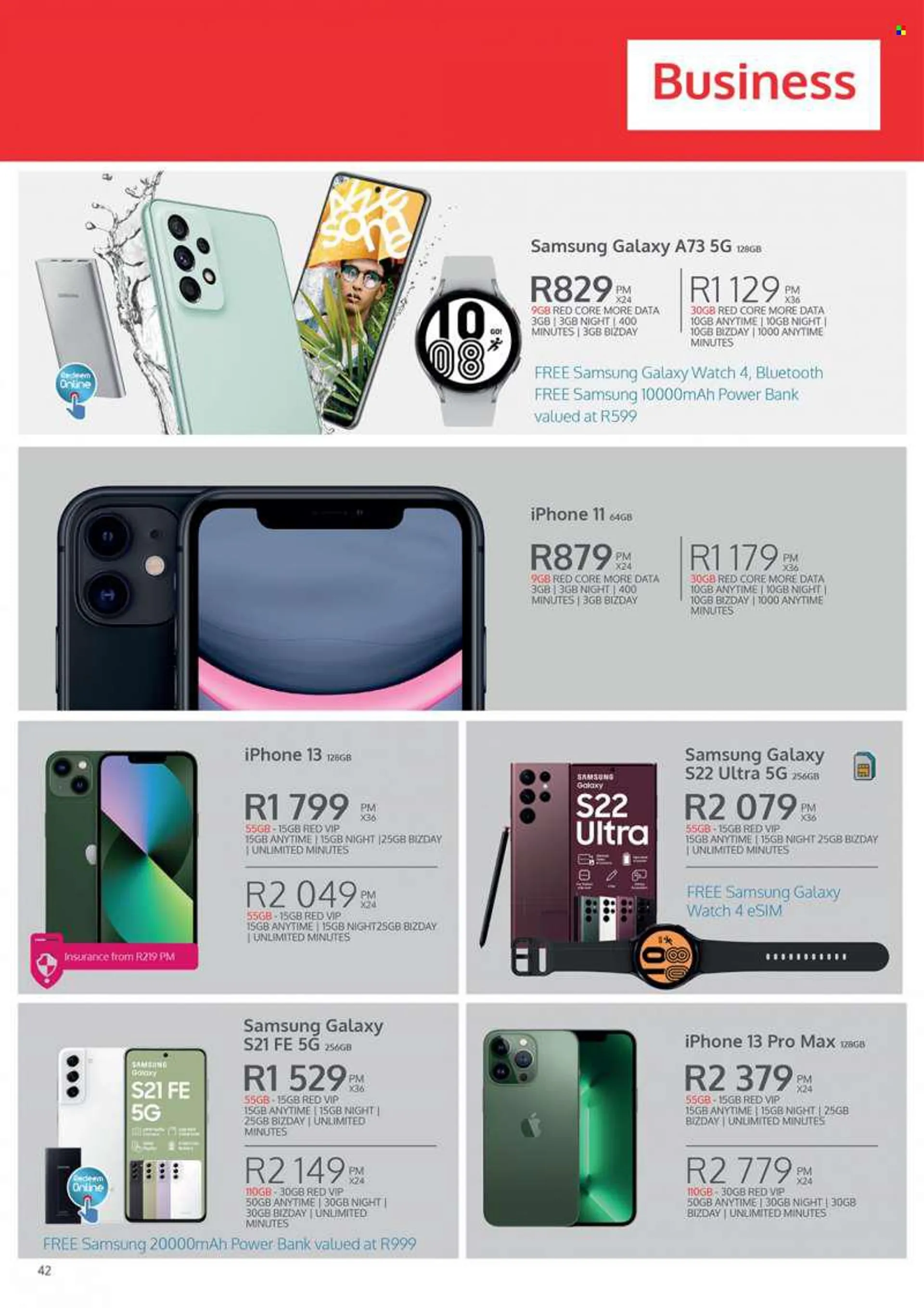 Cellucity catalogue  - 01/07/2022 - 31/07/2022 - Sales products - Samsung Galaxy, Samsung, iPhone, iPhone 11, iPhone 13, Samsung Galaxy S, Samsung Galaxy S21, power bank, Samsung Galaxy Watch. Page 2.
