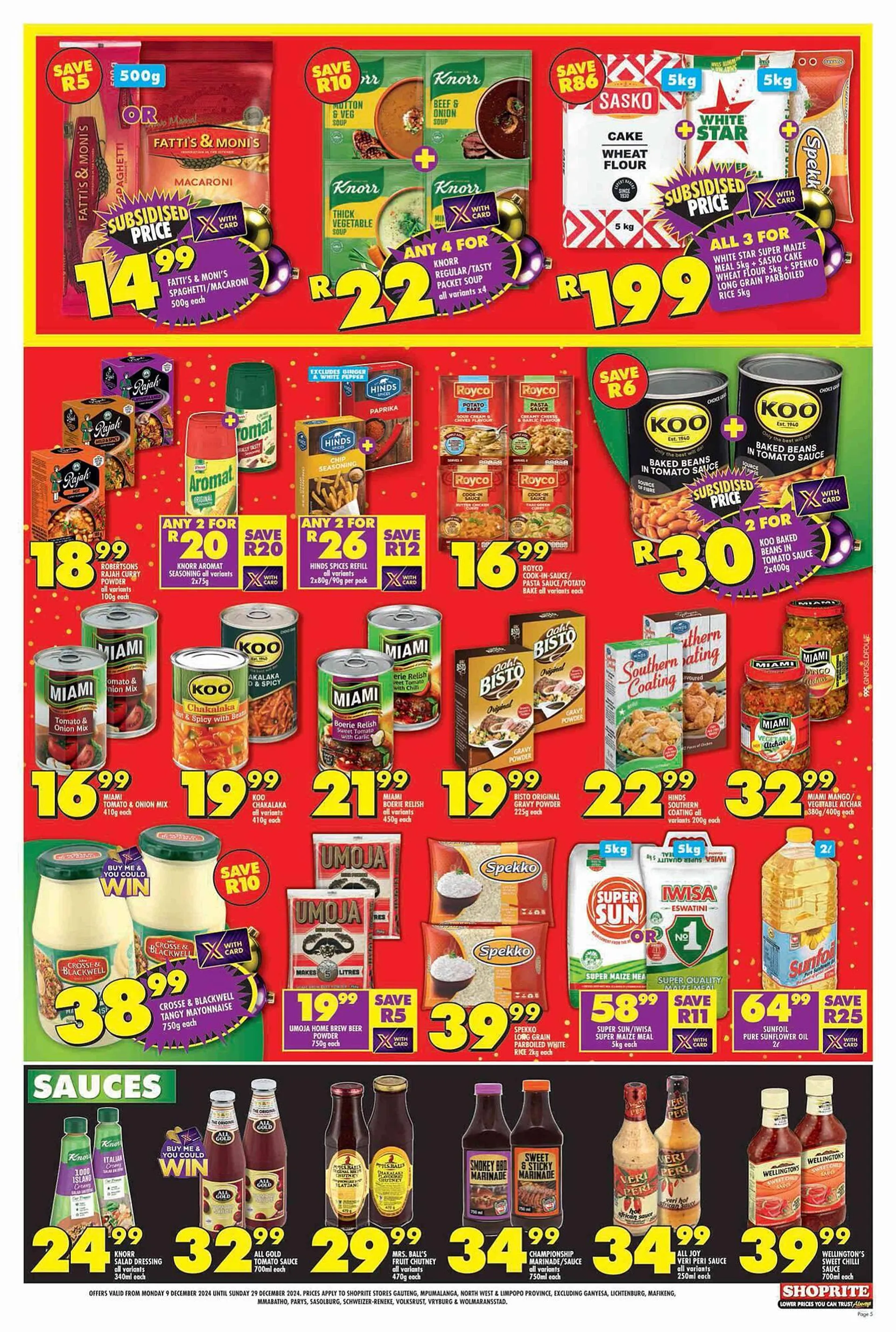 Shoprite catalogue from 9 December to 29 December 2024 - Catalogue Page 5