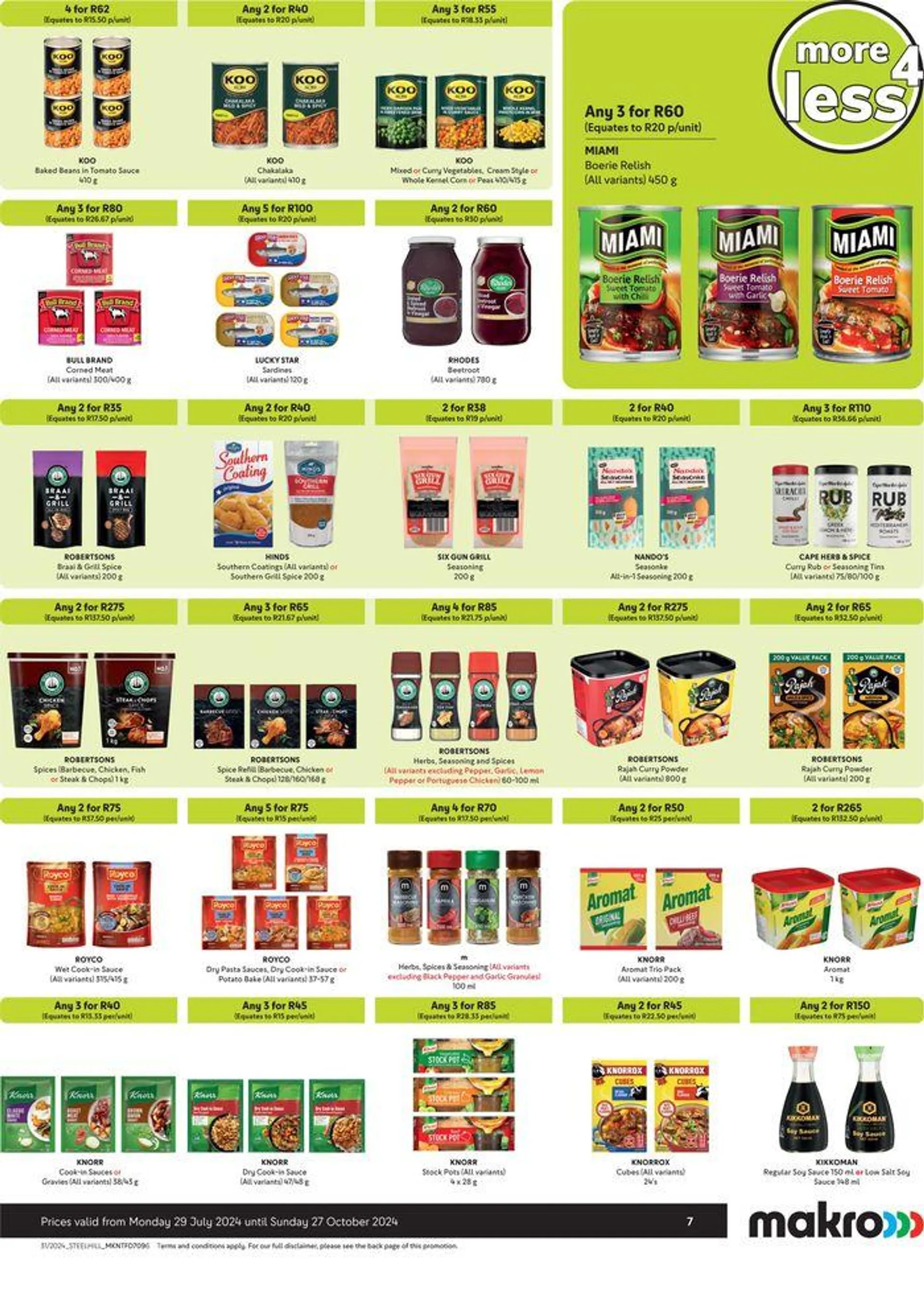 Makro : More 4 Less from 29 July to 27 October 2024 - Catalogue Page 7