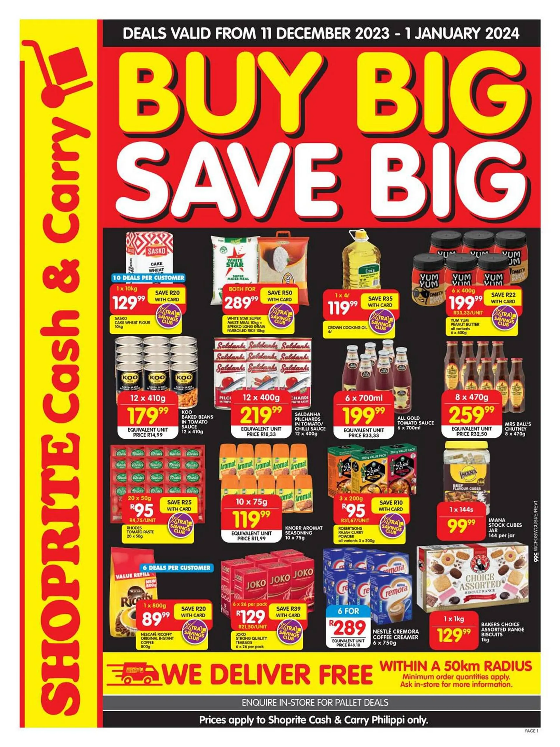 Shoprite catalogue from 28 December to 1 January 2024 - Catalogue Page 1