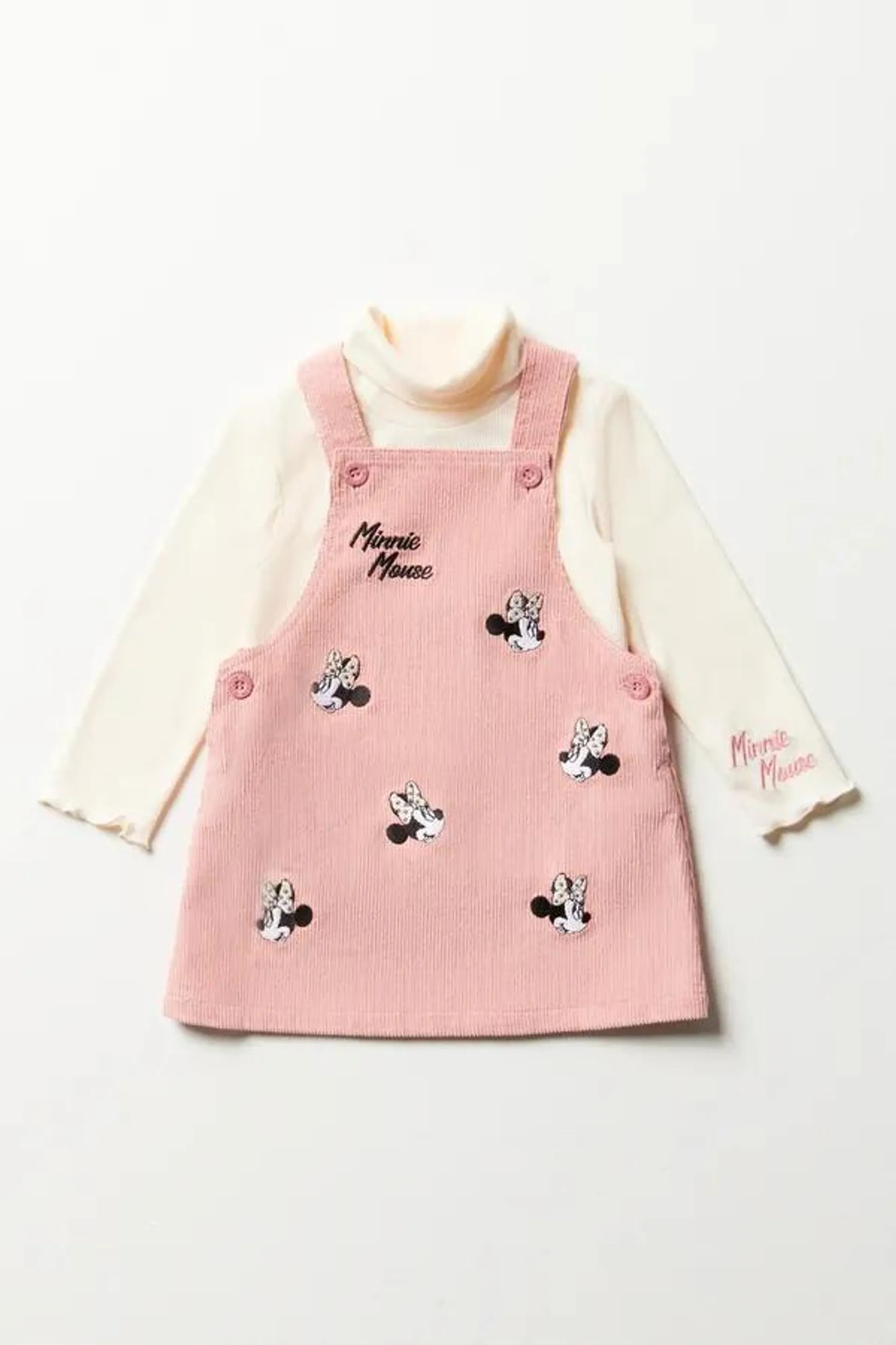 Minnie Mouse pinafore set pink