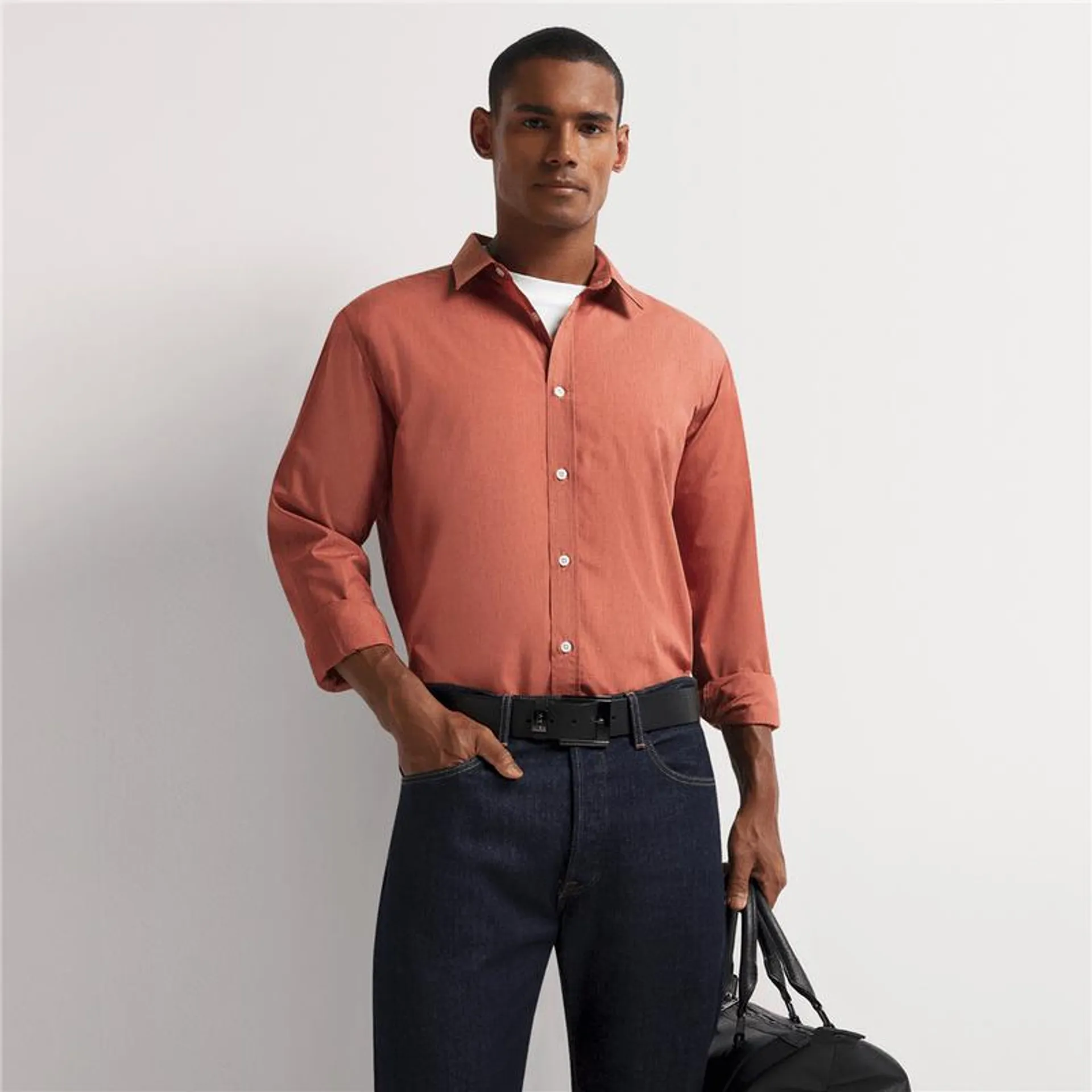 Men's Markham Fashion Lounge Chanbray Brick Shirt