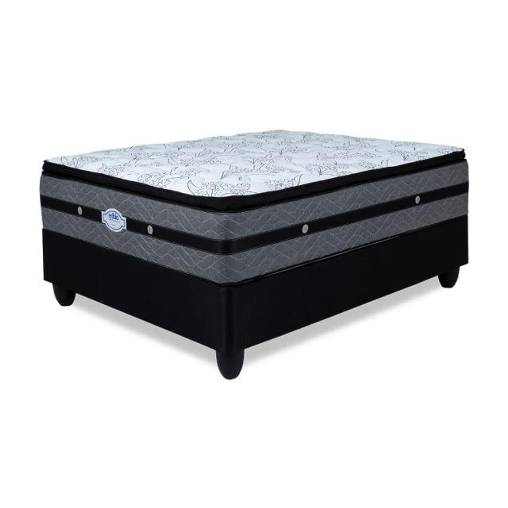 Edblo Darcy Pillow Top Queen Mattress and Bed Set