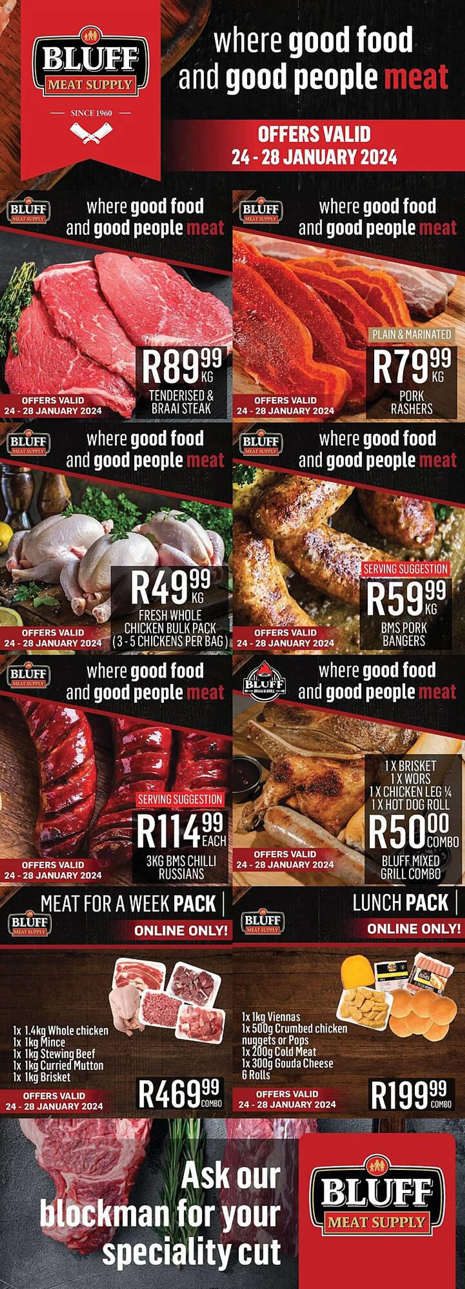 Bluff Meat Supply catalogue from 24 January to 28 January 2024 - Catalogue Page 1