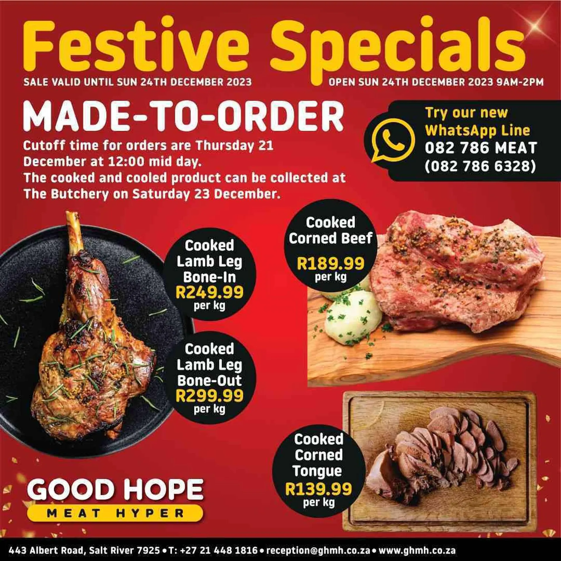 Good Hope Meat Hyper catalogue - 21 December 24 December 2023 - Page 1