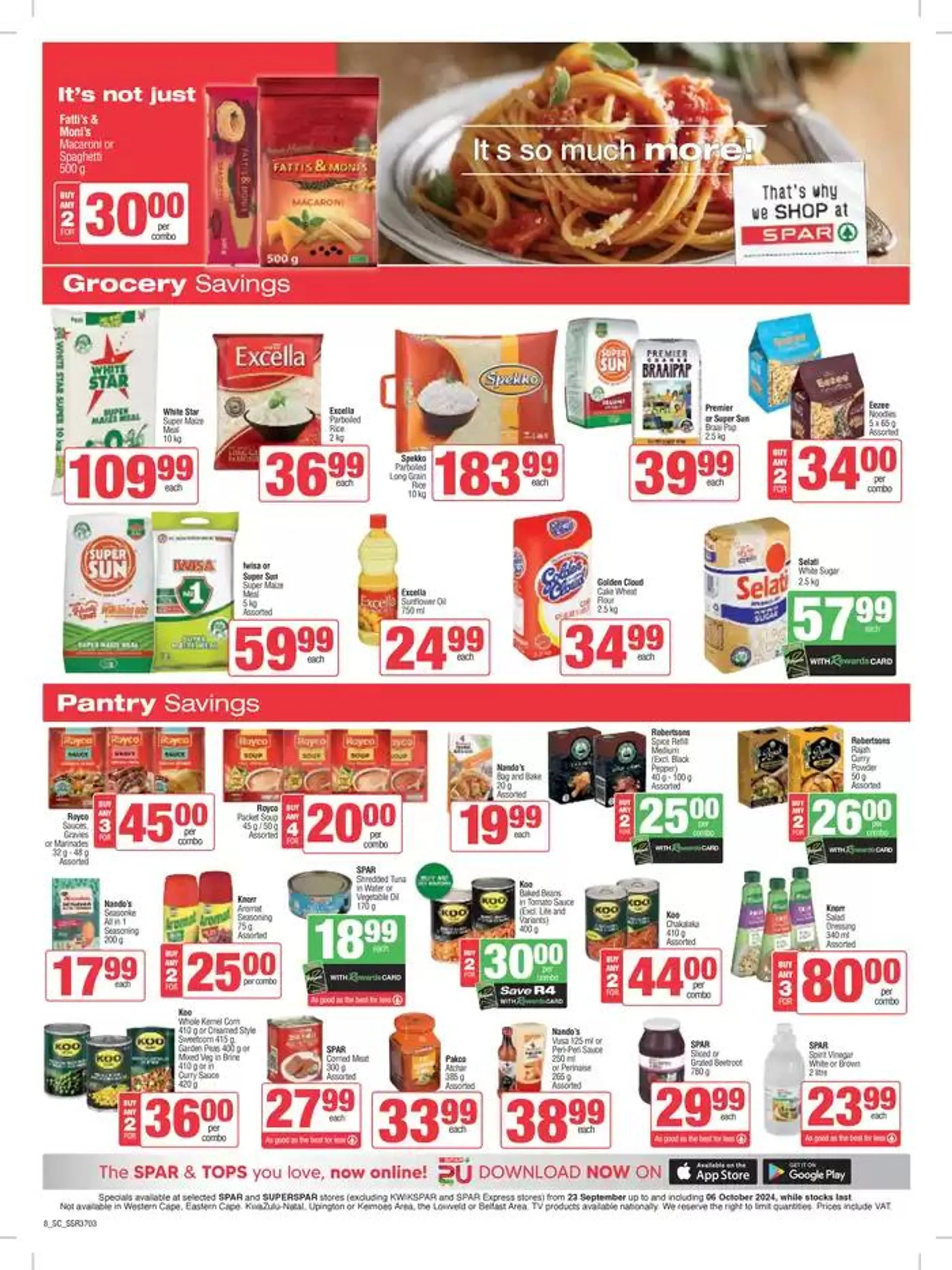 Specials Spar from 23 September to 6 October 2024 - Catalogue Page 8