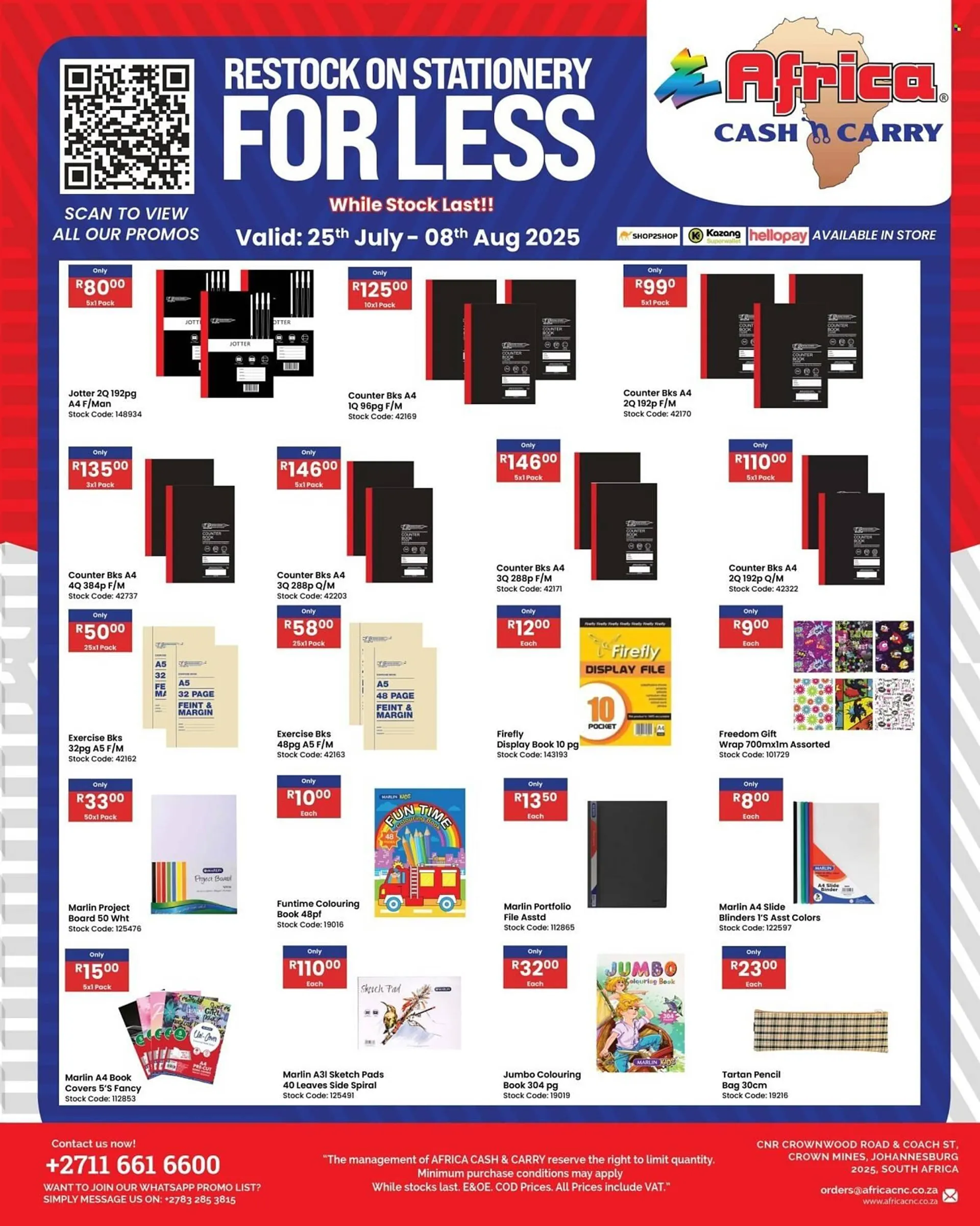 Africa Cash and Carry catalogue from 25 July to 8 August 2025 - Catalogue Page 1