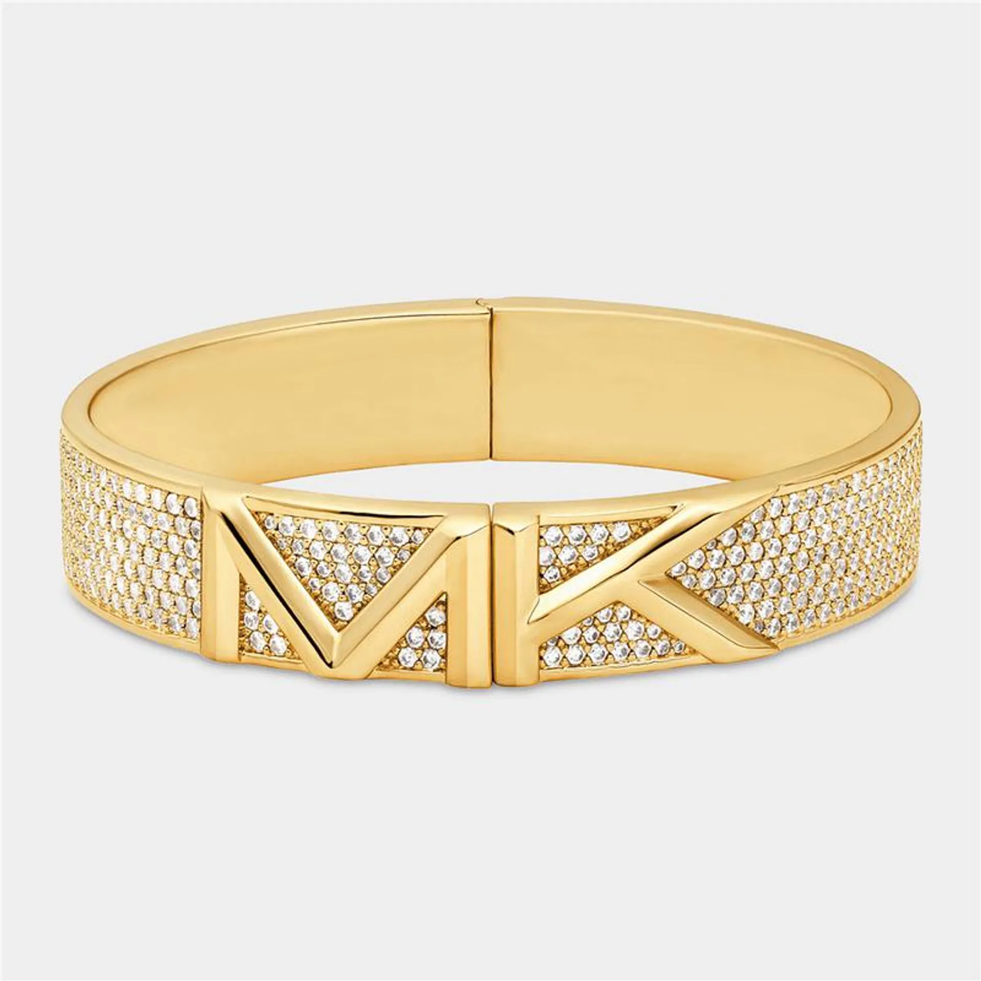 Michael Kors Metallic Muse Collection Gold Plated Cubic Zirconia Bangle Bracelet