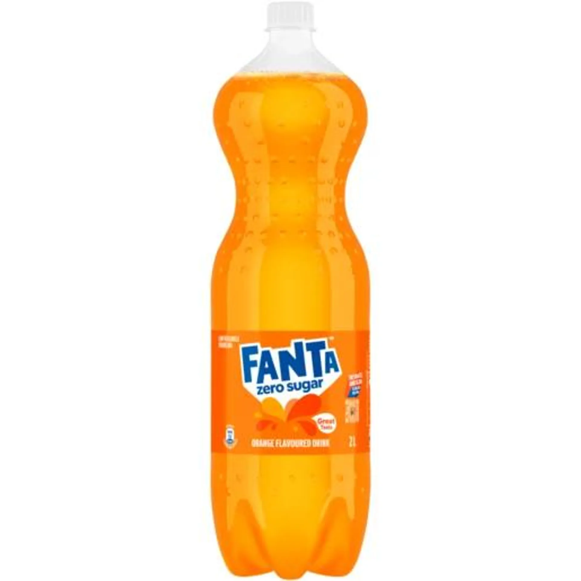 Fanta Zero Sugar Orange Flavoured Soft Drink 2L