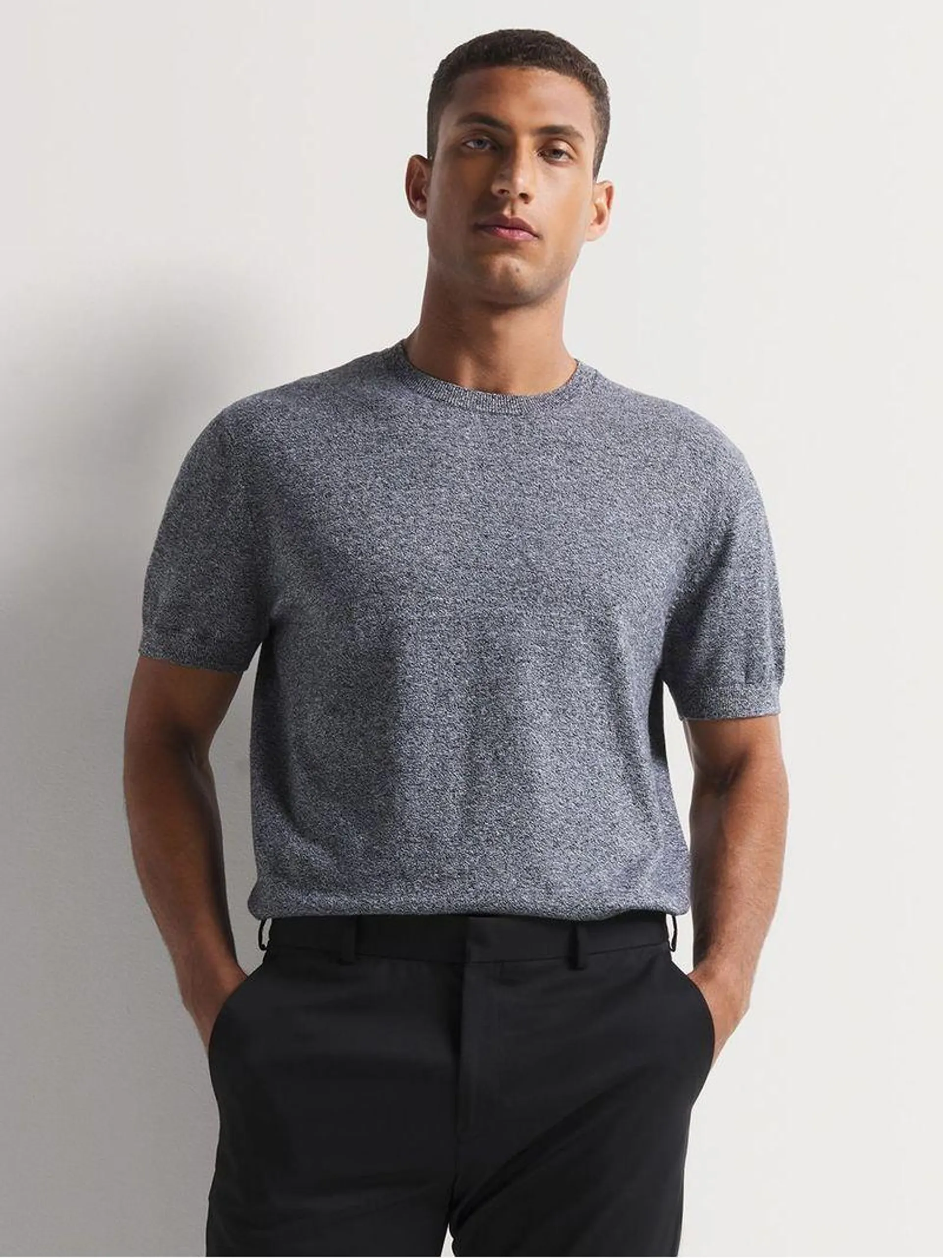 Men's Markham Charcoal Melange Knitwear Top