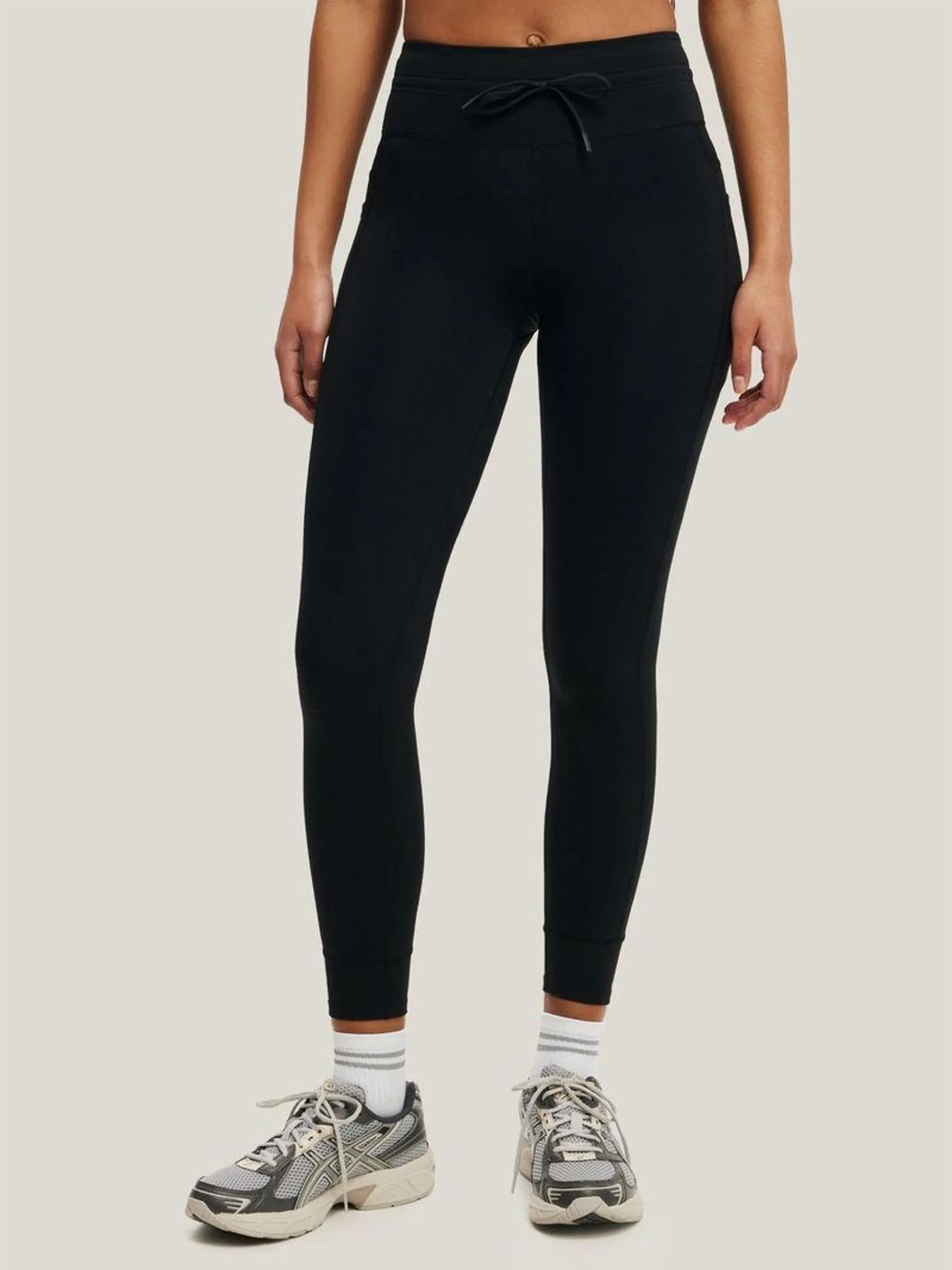 Women's Cotton On Black Ultimate Run Rib 7/8 Tights