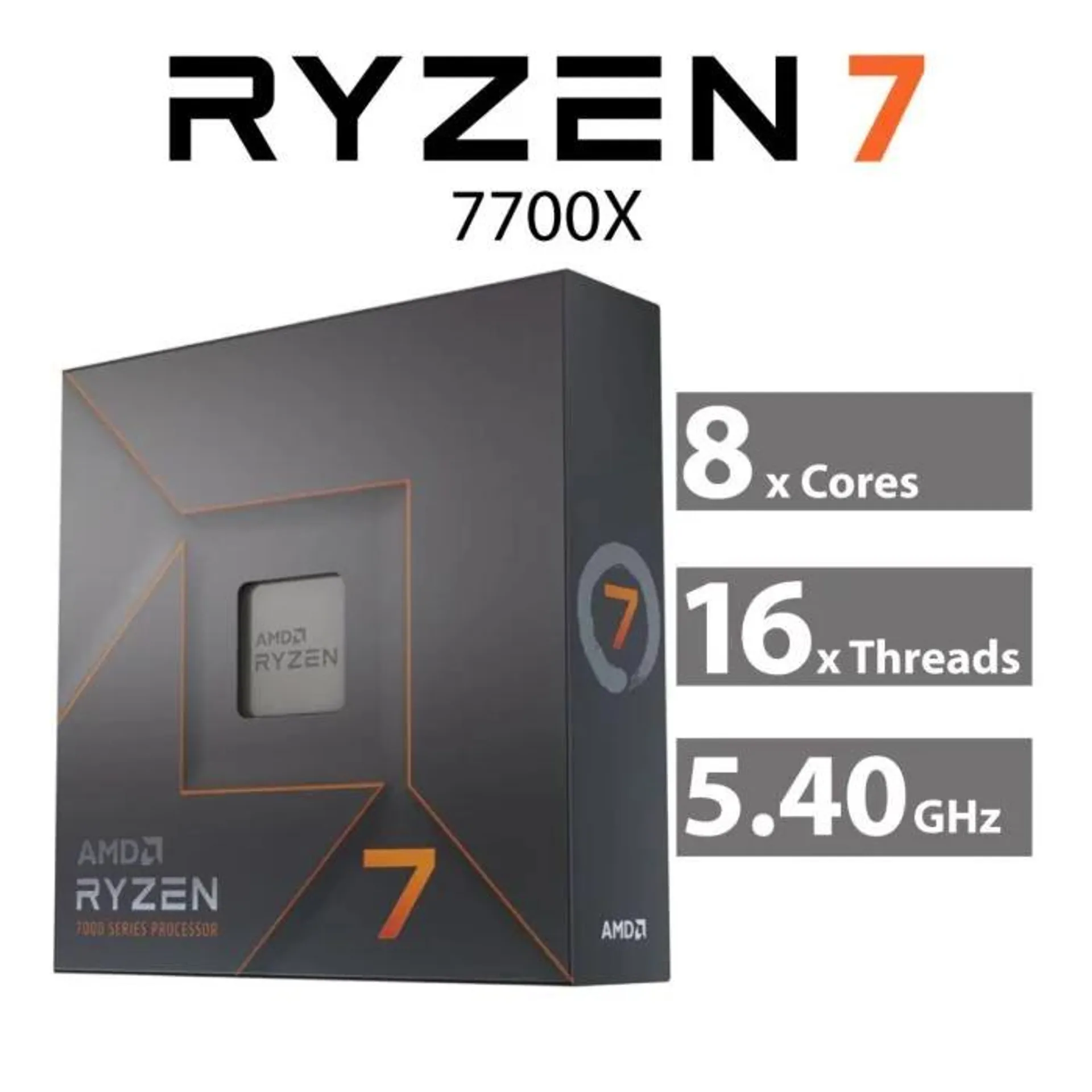 AMD Ryzen 7 7700X Raphael 8-Core 4.50GHz AM5 105W 100-100000591WOF Desktop Processor