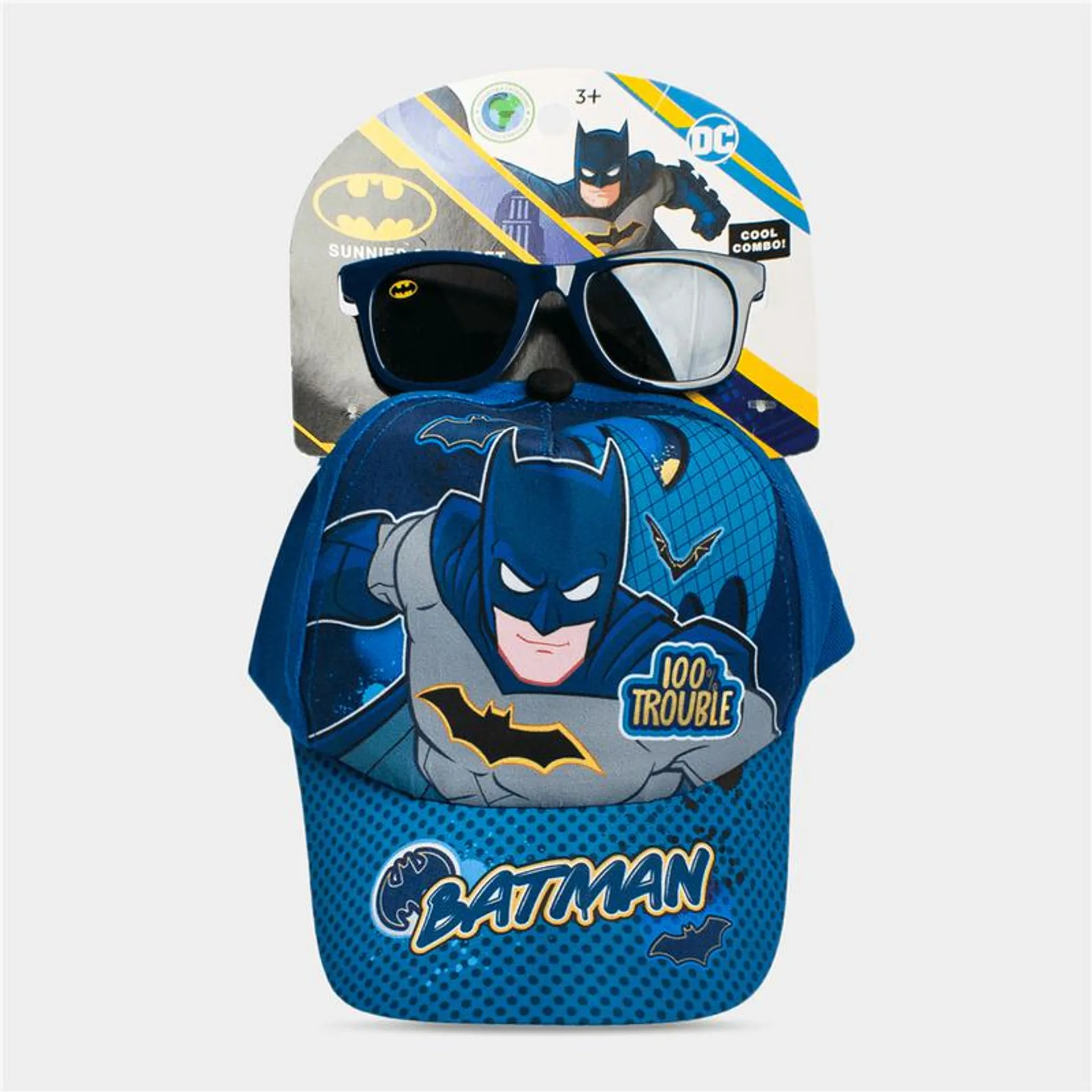 Boy's Character Group Blue Batman Peak Cap & Sunnies