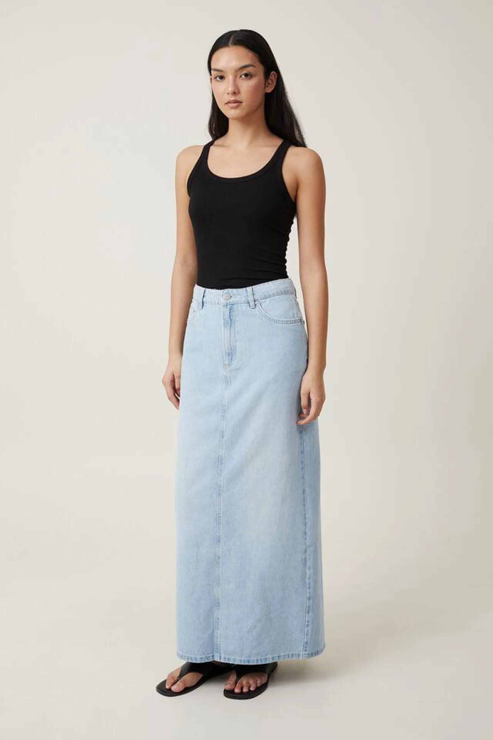 Blake Denim Maxi Skirt