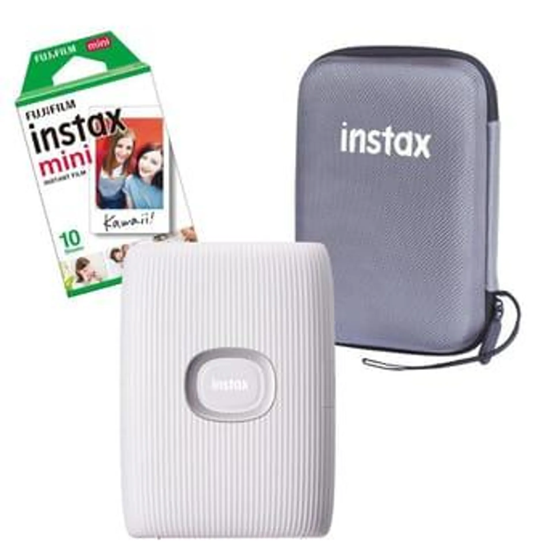 Fujifilm Instax Mini Link 2 Smartphone Printer Kit (Clay White)