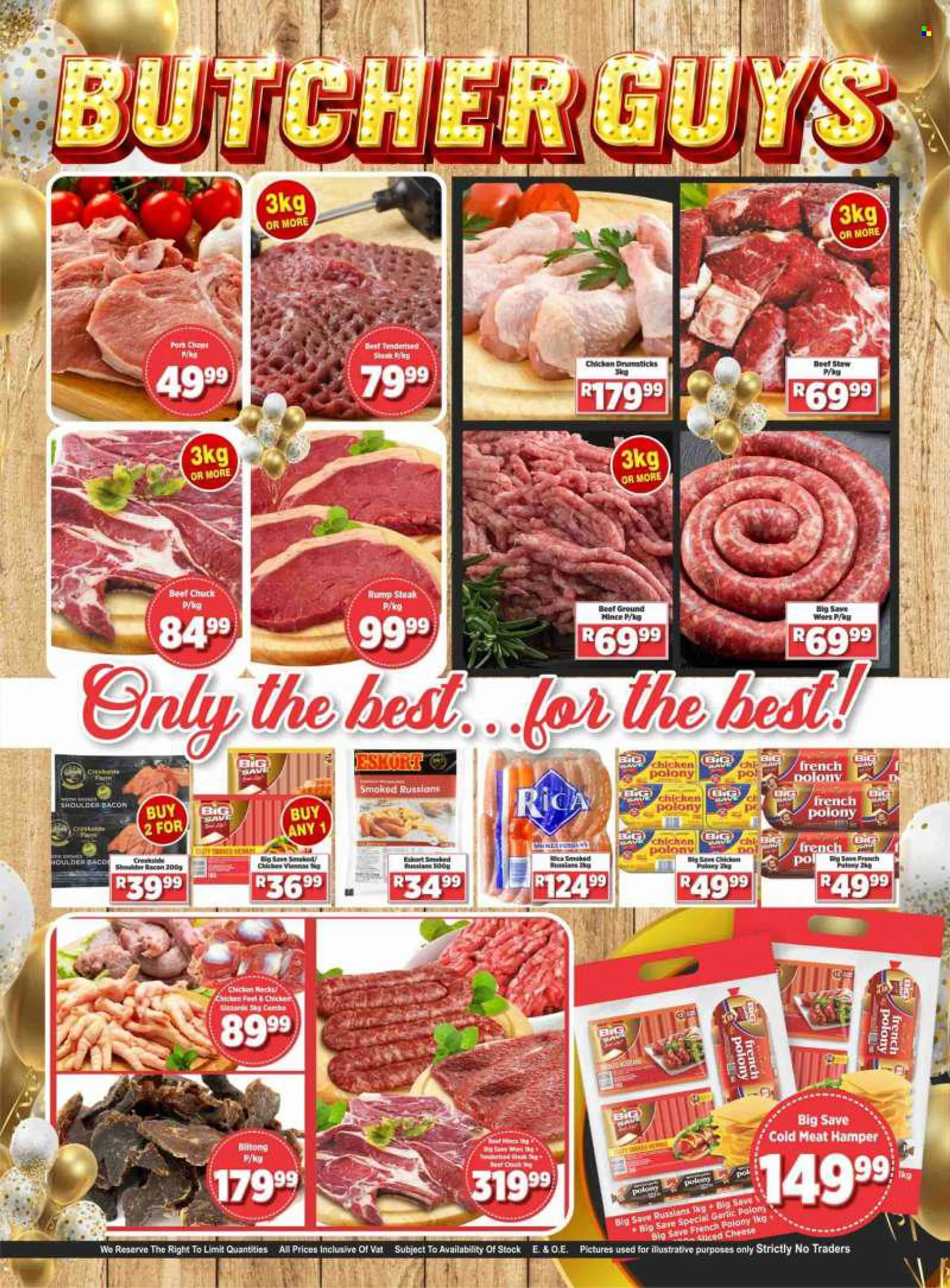Big Save catalogue  - 28/06/2022 - 09/07/2022 - Sales products - garlic, bacon, shoulder bacon, french polony, garlic polony, polony, chicken polony, vienna sausage, russians, hamper, sliced cheese, cheese, chicken paws, chicken drumsticks, chicken necks,