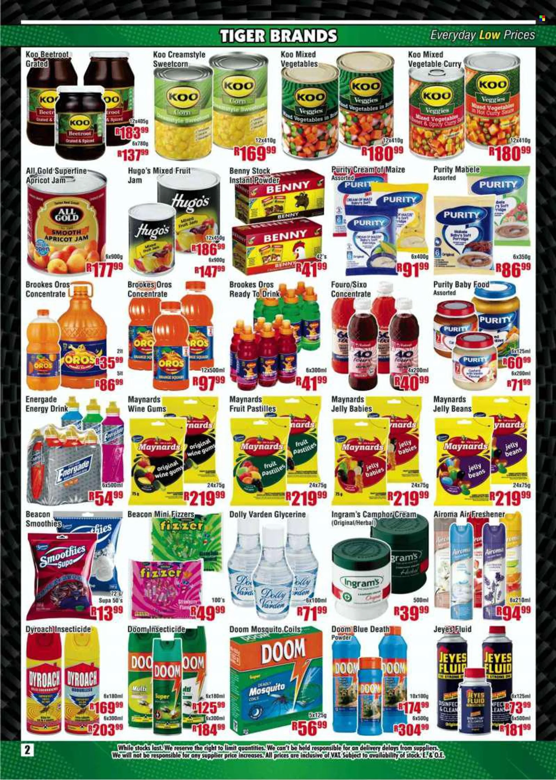 Devland catalogue  - 22/07/2022 - 24/08/2022 - Sales products - corn, beetroot, sauce, custard, mixed vegetables, pastilles, jelly beans, broth, Koo, porridge, curry sauce, apricot jam, jam, energy drink, Oros, orange squash, smoothie, Purity, desinfectio
