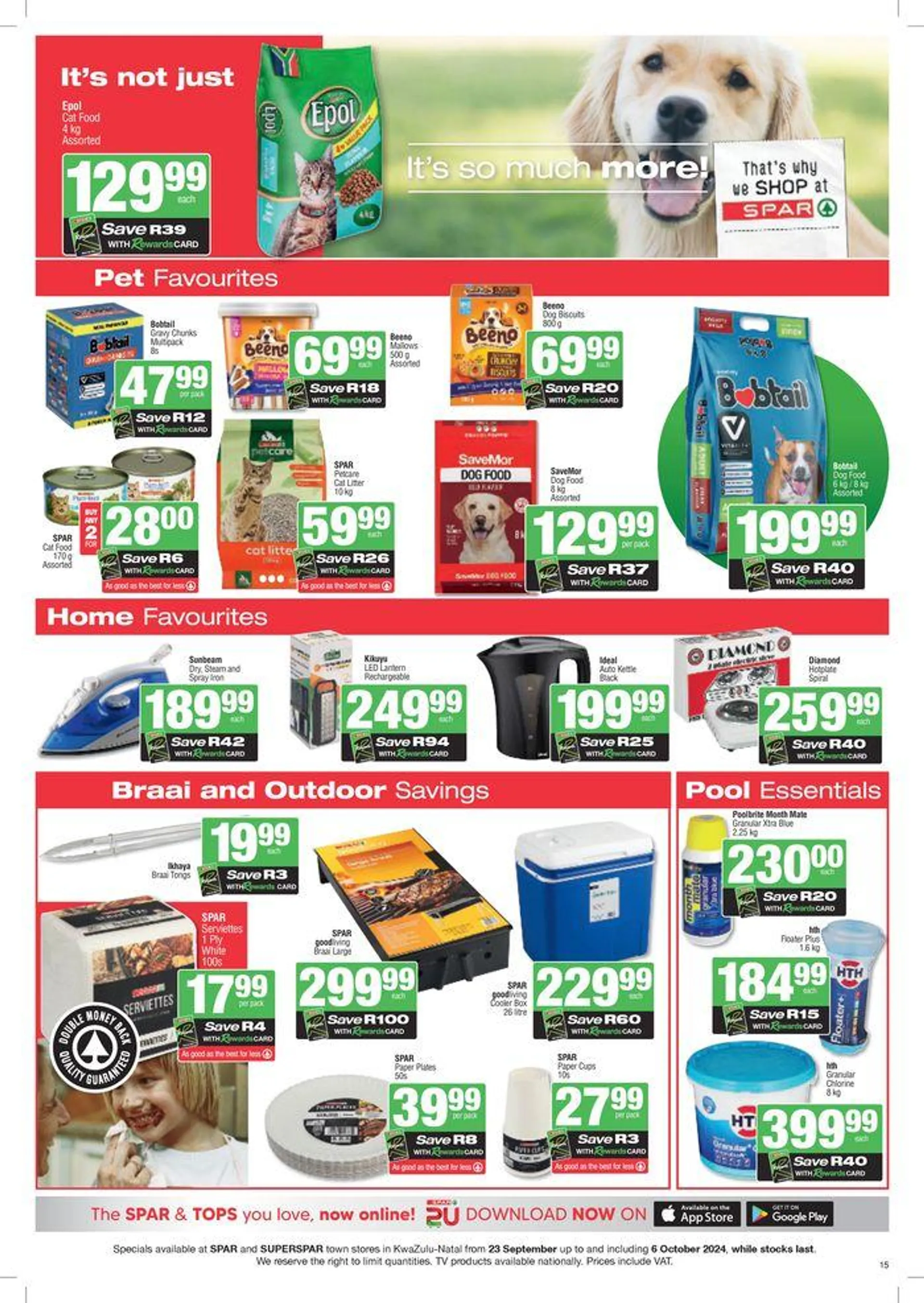 Specials Spar from 23 September to 6 October 2024 - Catalogue Page 15