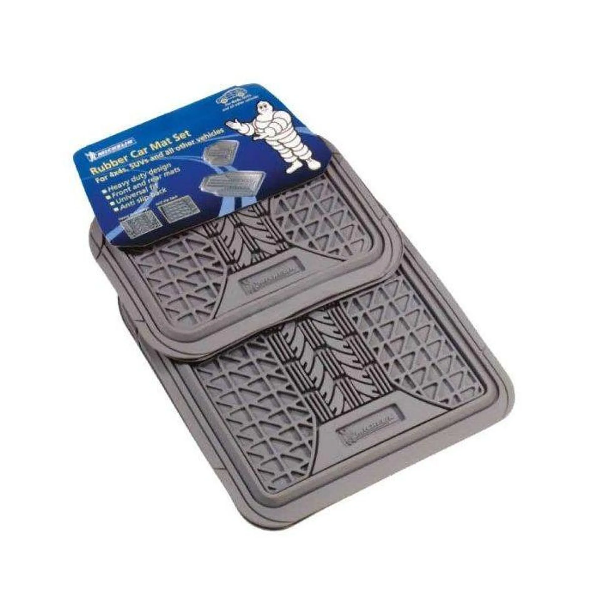 Michelin Rubber Car Mat Set 4 Piece Grey